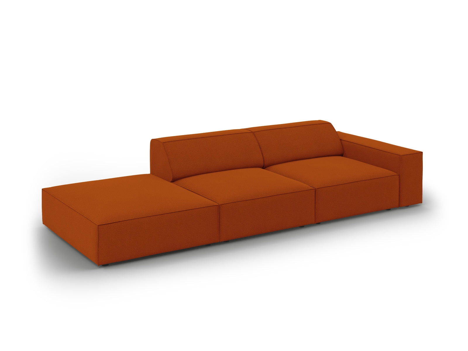 Jodie Modulares Sofa open links 3 Sitzer in Terracotta präsentiert im Onlineshop von KAQTU Design AG. L-Sofa links ist von Micadoni