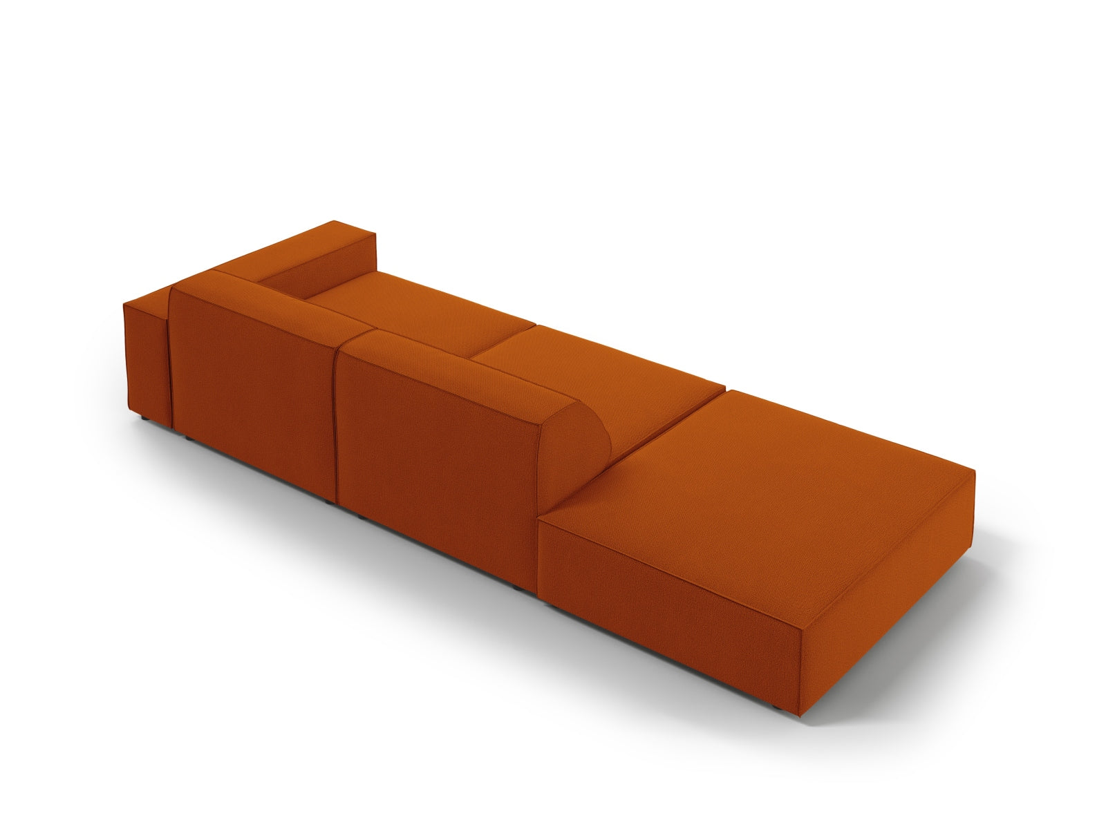 Jodie Modulares Sofa open links 3 Sitzer in Terracotta präsentiert im Onlineshop von KAQTU Design AG. L-Sofa links ist von Micadoni