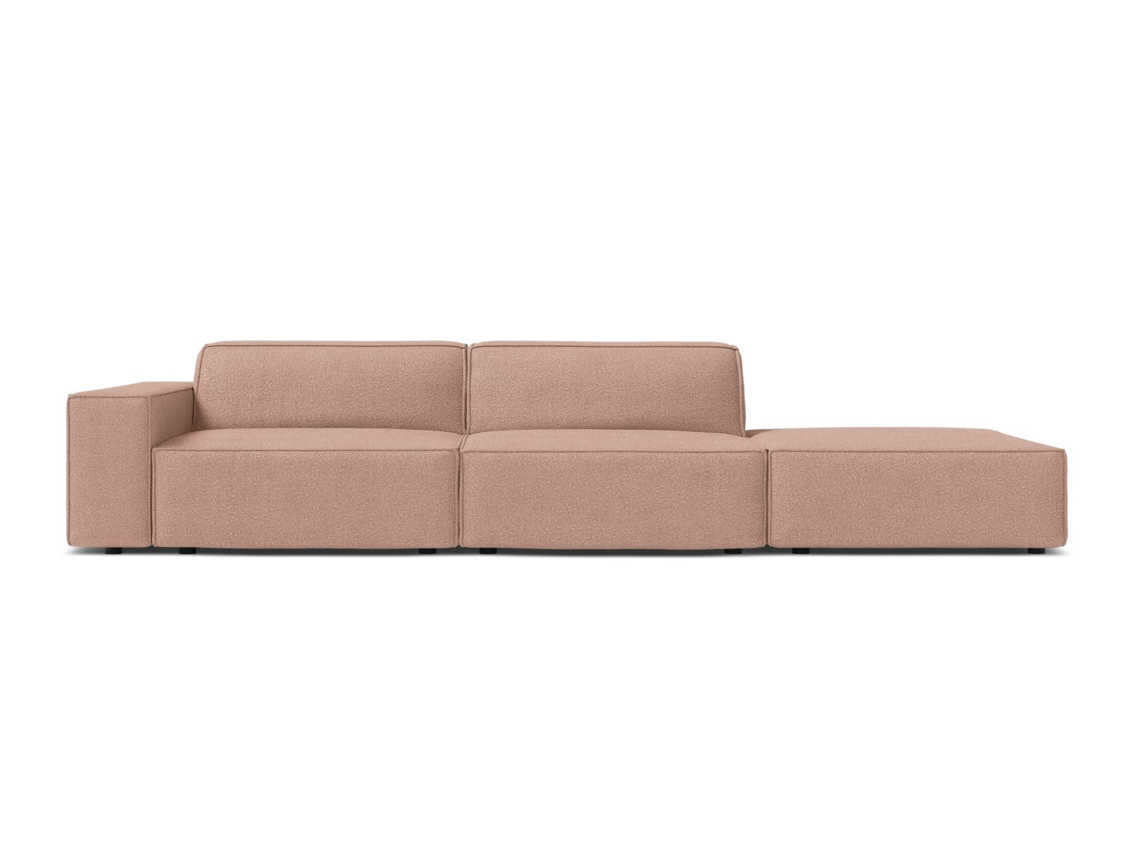 Jodie Boucle modulares Sofa open rechts 3 Sitzer in Powder Pink-Baloo präsentiert im Onlineshop von KAQTU Design AG. 3er Sofa ist von Micadoni