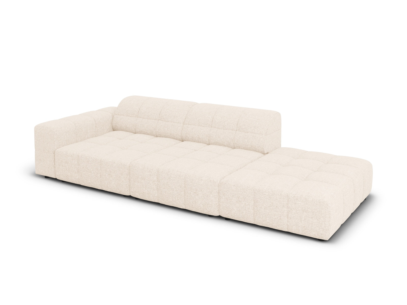 Jennifer Sofa rechts 3 Sitzer in Light Beige präsentiert im Onlineshop von KAQTU Design AG. 3er Sofa ist von Micadoni