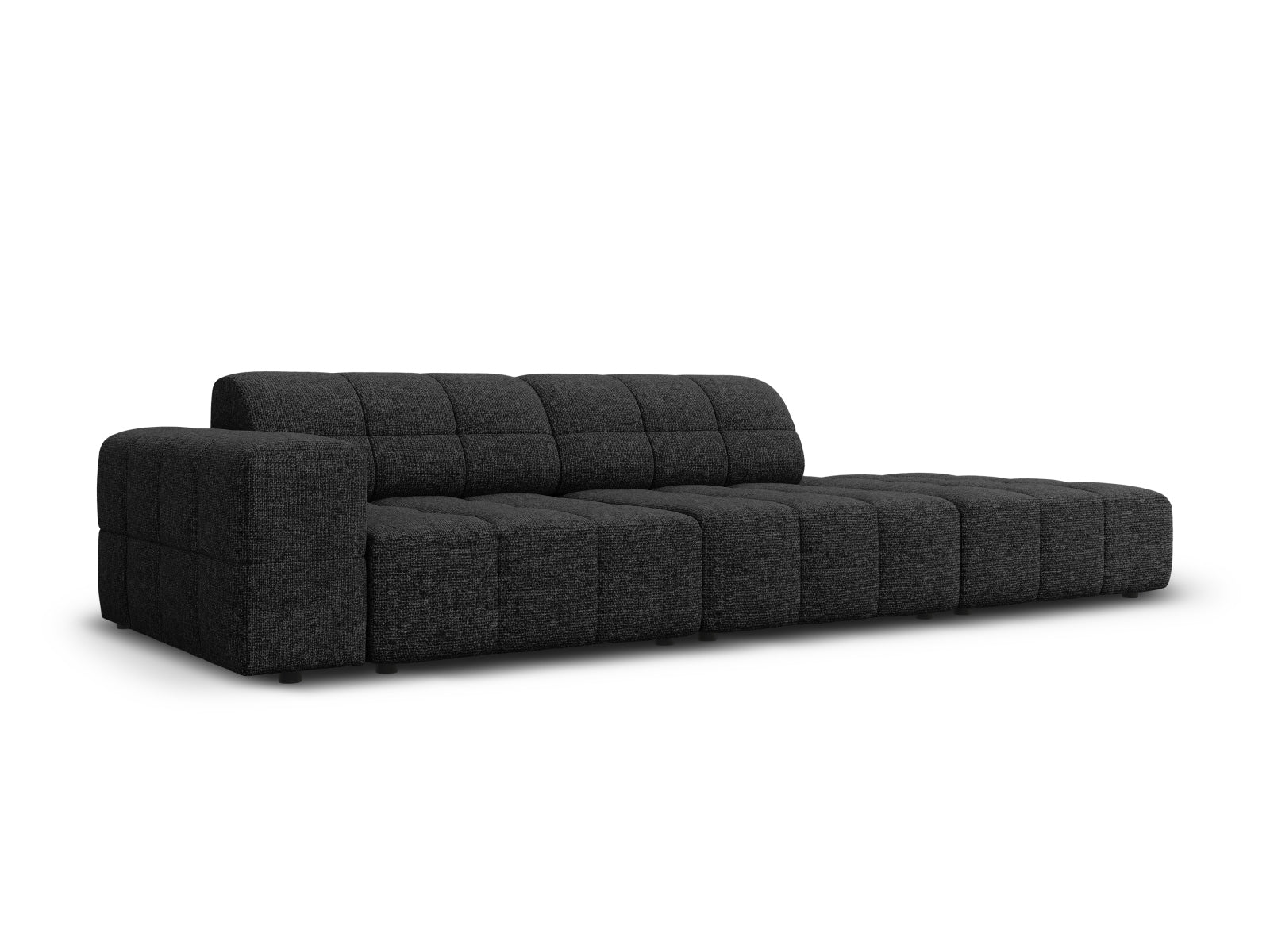 Jennifer Sofa rechts 3 Sitzer in Black präsentiert im Onlineshop von KAQTU Design AG. 3er Sofa ist von Micadoni