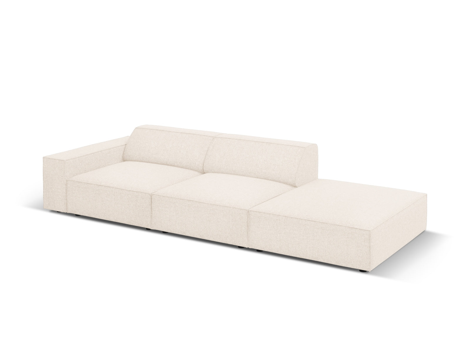 Jodie Modulares Sofa open rechts 3 Sitzer in Light Beige präsentiert im Onlineshop von KAQTU Design AG. L-Sofa rechts ist von Micadoni