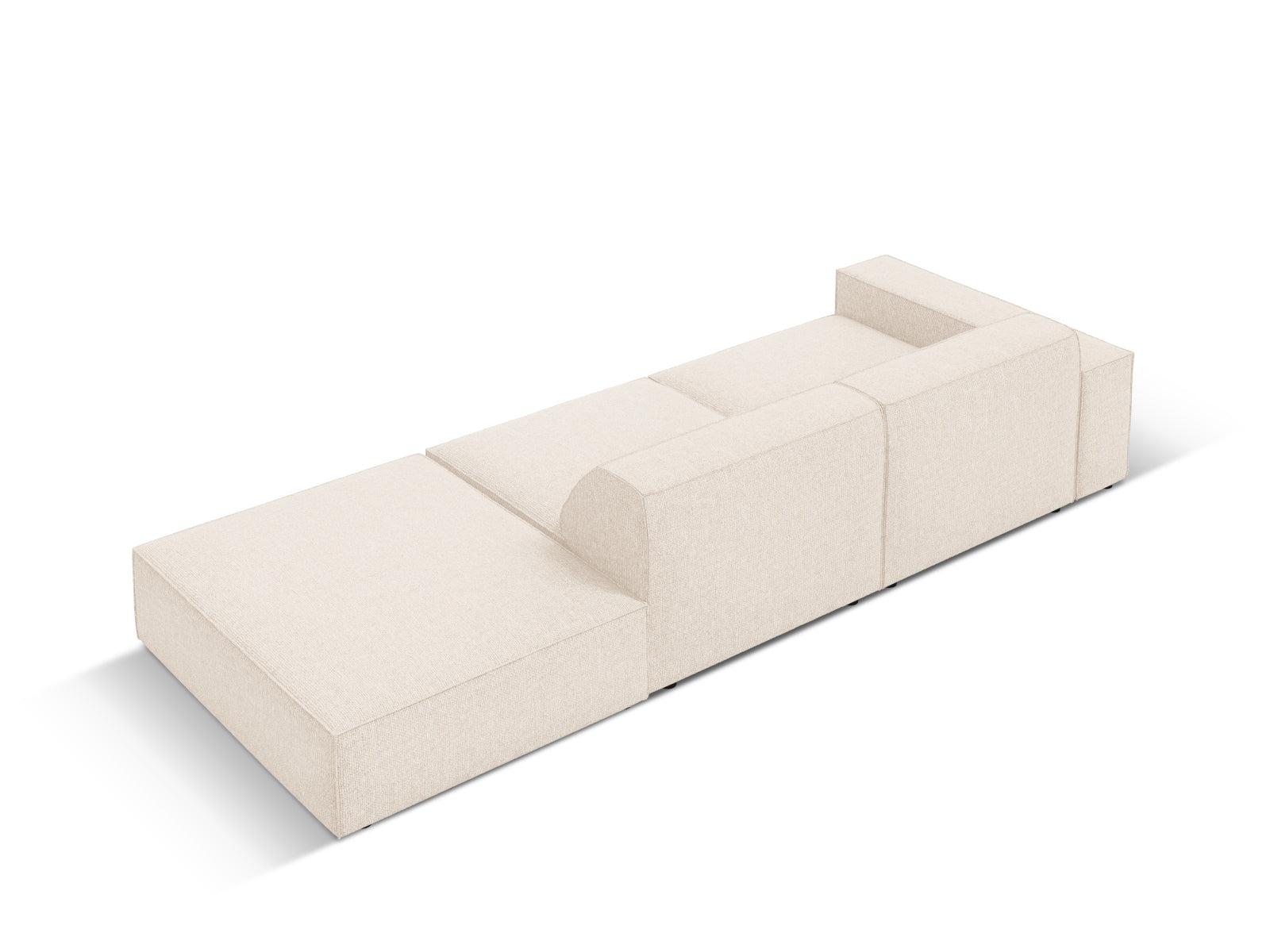 Jodie Modulares Sofa open rechts 3 Sitzer in Light Beige präsentiert im Onlineshop von KAQTU Design AG. L-Sofa rechts ist von Micadoni