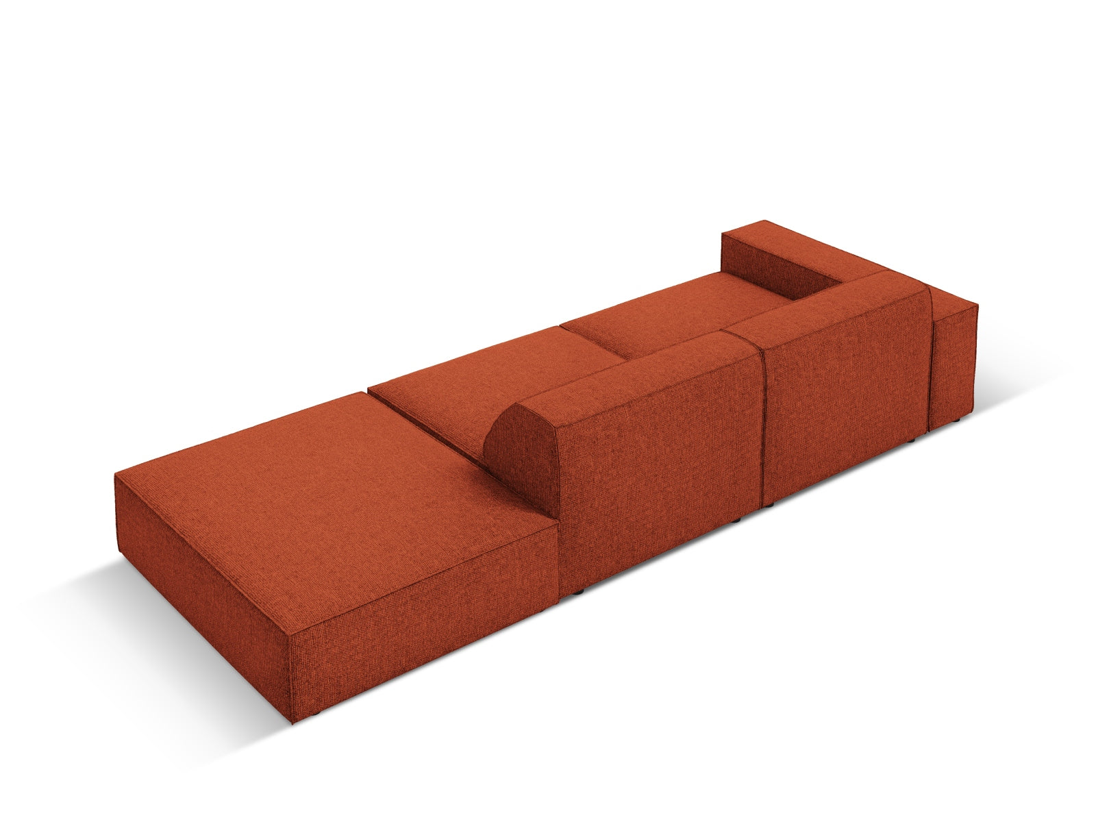 Jodie Modulares Sofa open rechts 3 Sitzer in Terracotta präsentiert im Onlineshop von KAQTU Design AG. L-Sofa rechts ist von Micadoni