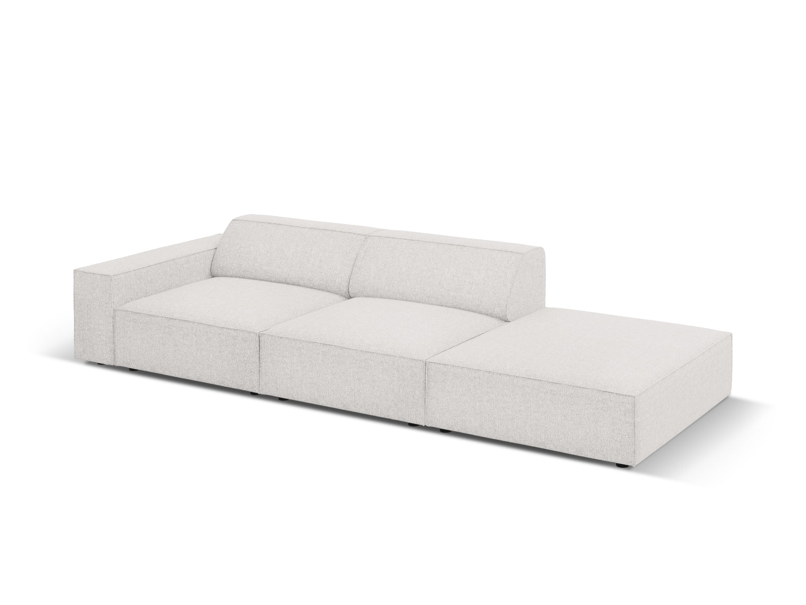 Jodie Modulares Sofa open rechts 3 Sitzer in Light Grey präsentiert im Onlineshop von KAQTU Design AG. L-Sofa rechts ist von Micadoni