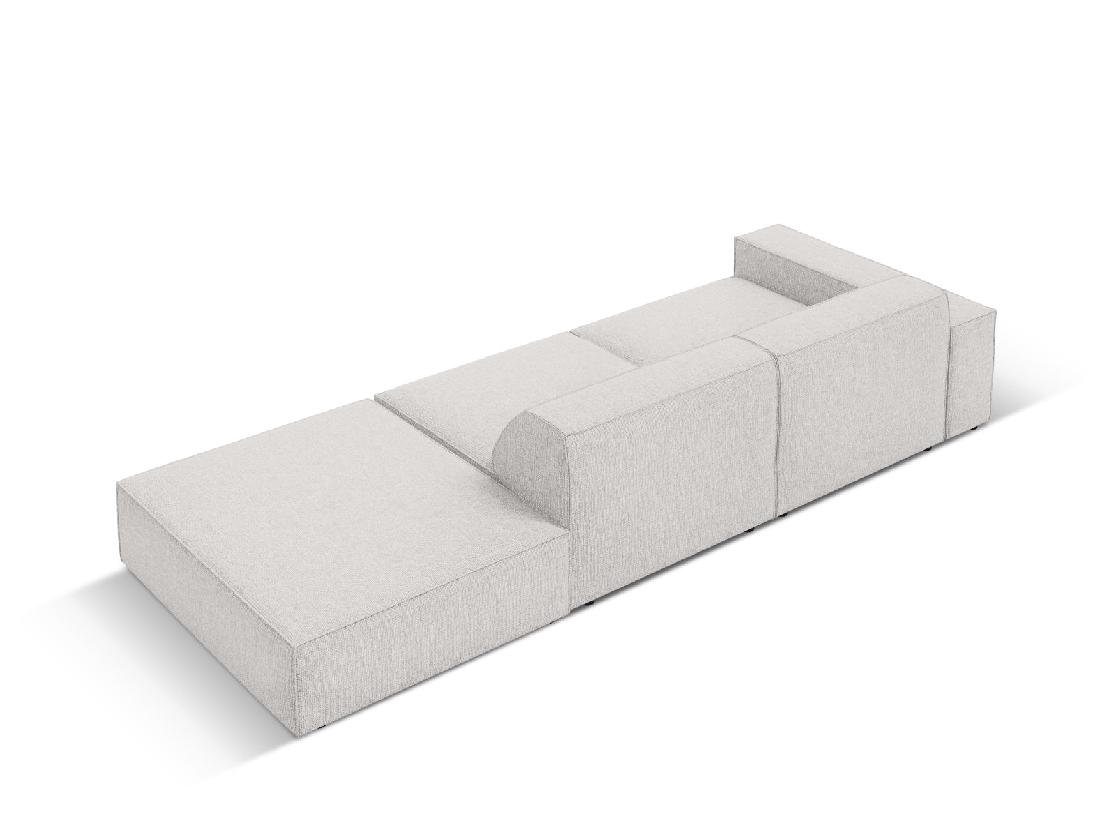 Jodie Modulares Sofa open rechts 3 Sitzer in Light Grey präsentiert im Onlineshop von KAQTU Design AG. L-Sofa rechts ist von Micadoni