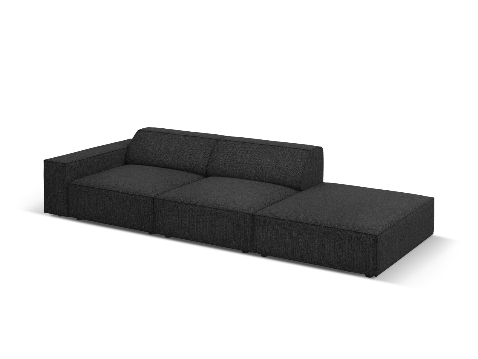 Jodie Modulares Sofa open rechts 3 Sitzer in Black präsentiert im Onlineshop von KAQTU Design AG. L-Sofa rechts ist von Micadoni
