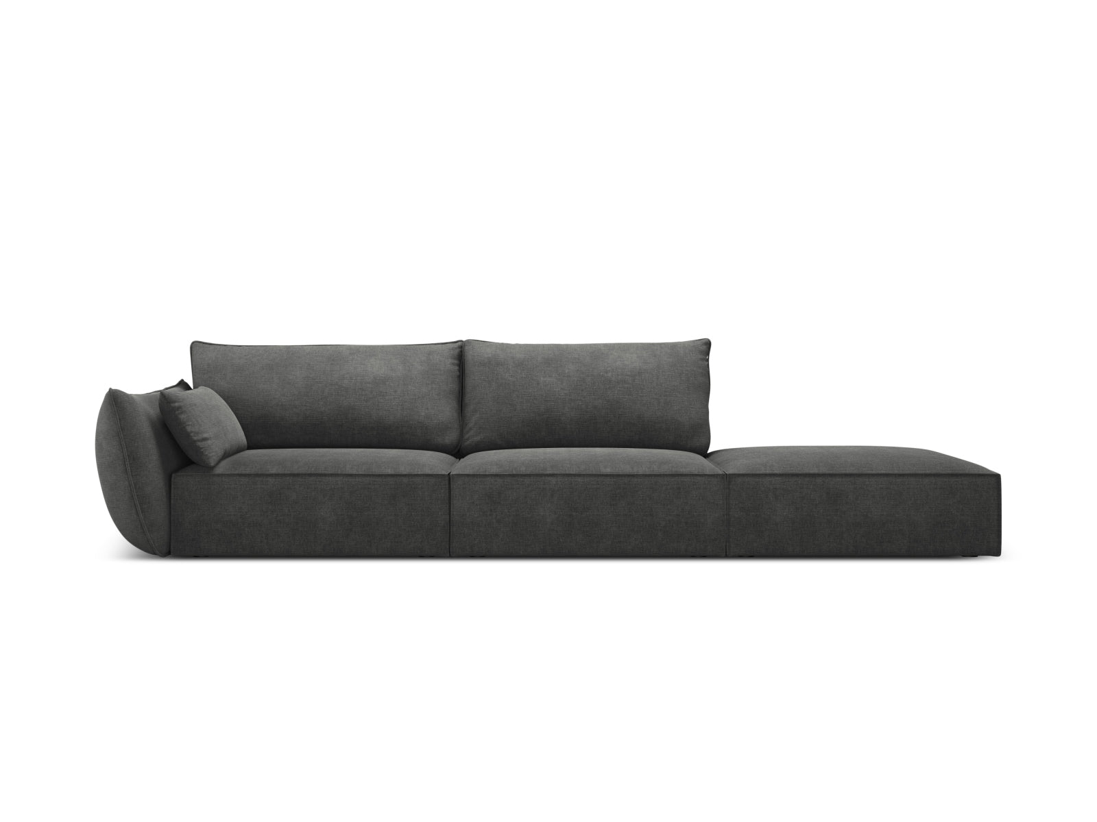 Kaelle Sofa rechts 4 Sitzer in Dark Grey-Over The Horizon präsentiert im Onlineshop von KAQTU Design AG. L-Sofa rechts ist von Micadoni