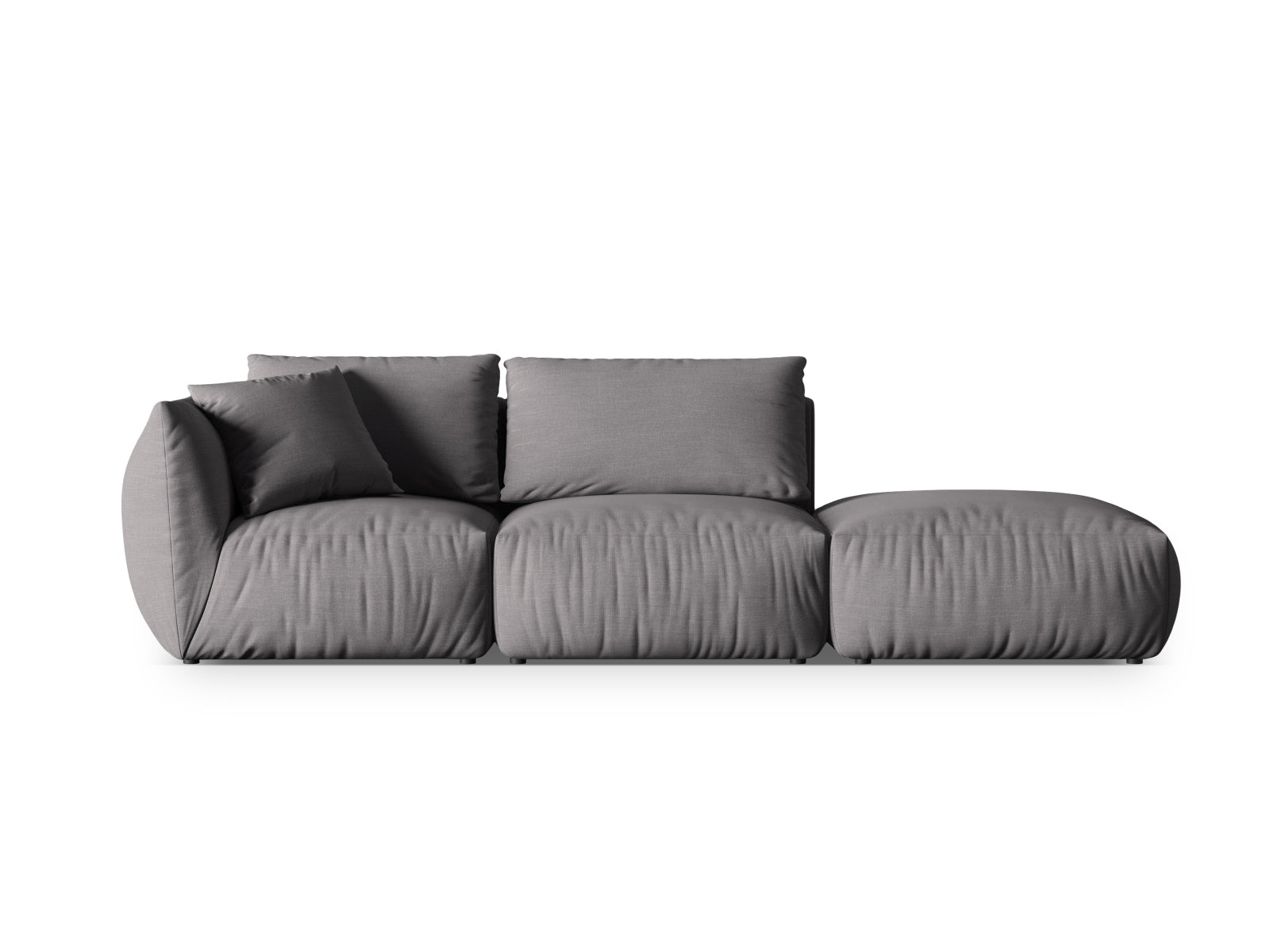 Chris Modular Sofa rechts 3 Sitzer in Sand-LINS präsentiert im Onlineshop von KAQTU Design AG. 3er Sofa ist von Micadoni