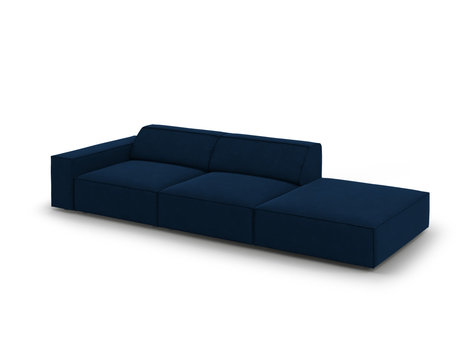 Jodie Velour modulares Sofa rechts 3 Sitzer in Royal Blue präsentiert im Onlineshop von KAQTU Design AG. L-Sofa rechts ist von Micadoni