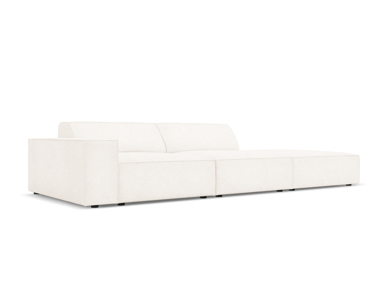 Jodie Boucle modulares Sofa open rechts 3 Sitzer in Beige präsentiert im Onlineshop von KAQTU Design AG. L-Sofa rechts ist von Micadoni
