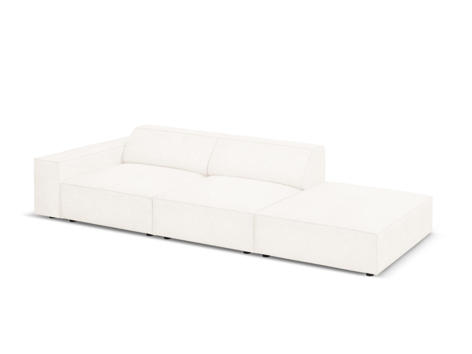 Jodie Boucle modulares Sofa open rechts 3 Sitzer in Beige präsentiert im Onlineshop von KAQTU Design AG. L-Sofa rechts ist von Micadoni