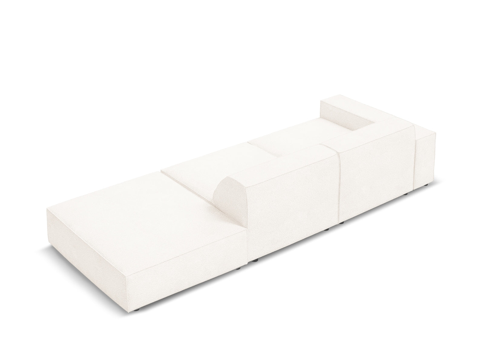 Jodie Boucle modulares Sofa open rechts 3 Sitzer in Beige präsentiert im Onlineshop von KAQTU Design AG. L-Sofa rechts ist von Micadoni