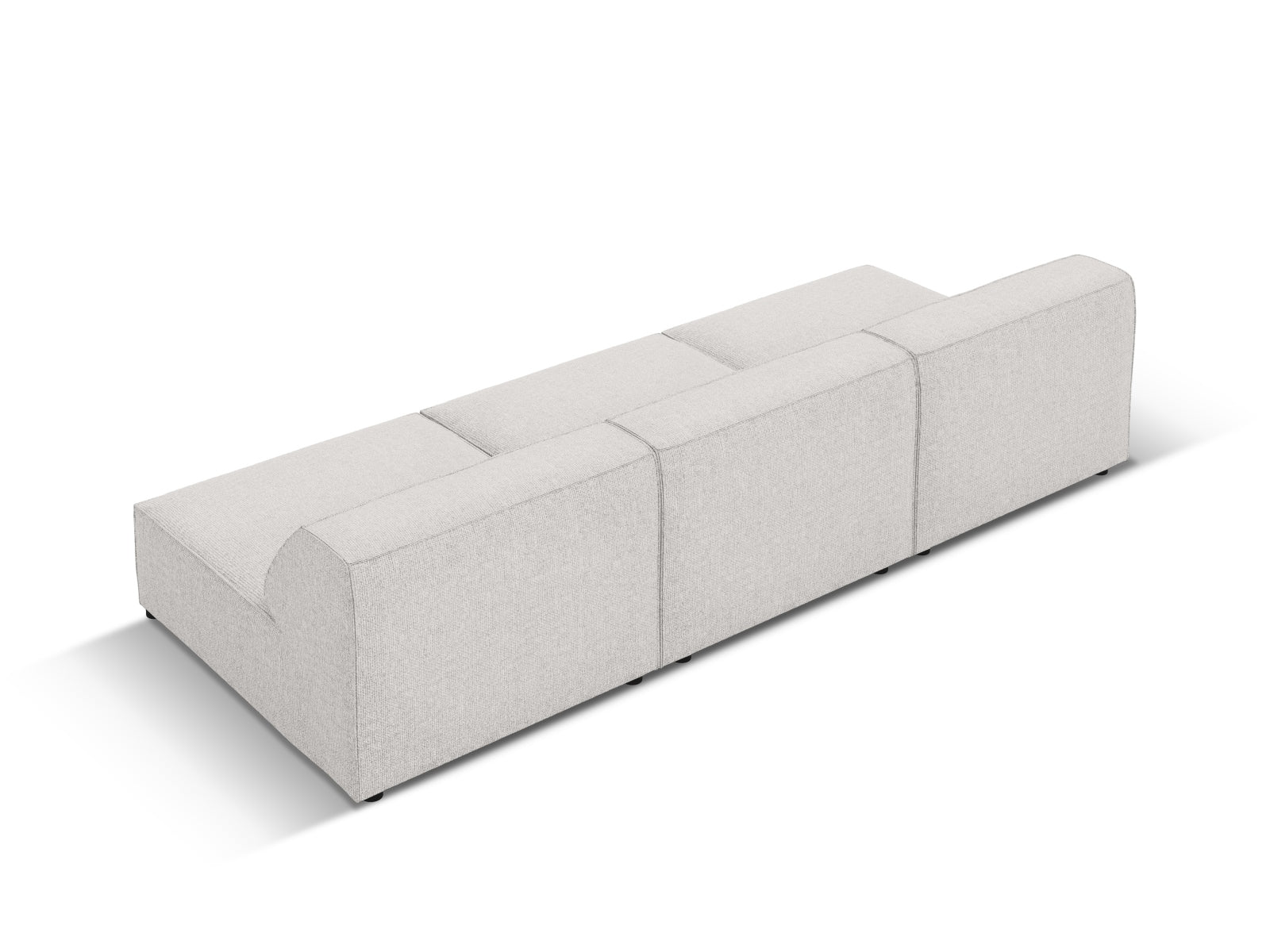 Jodie Modulares Sofa 3 Sitzer in Light Grey präsentiert im Onlineshop von KAQTU Design AG. 3er Sofa ist von Micadoni