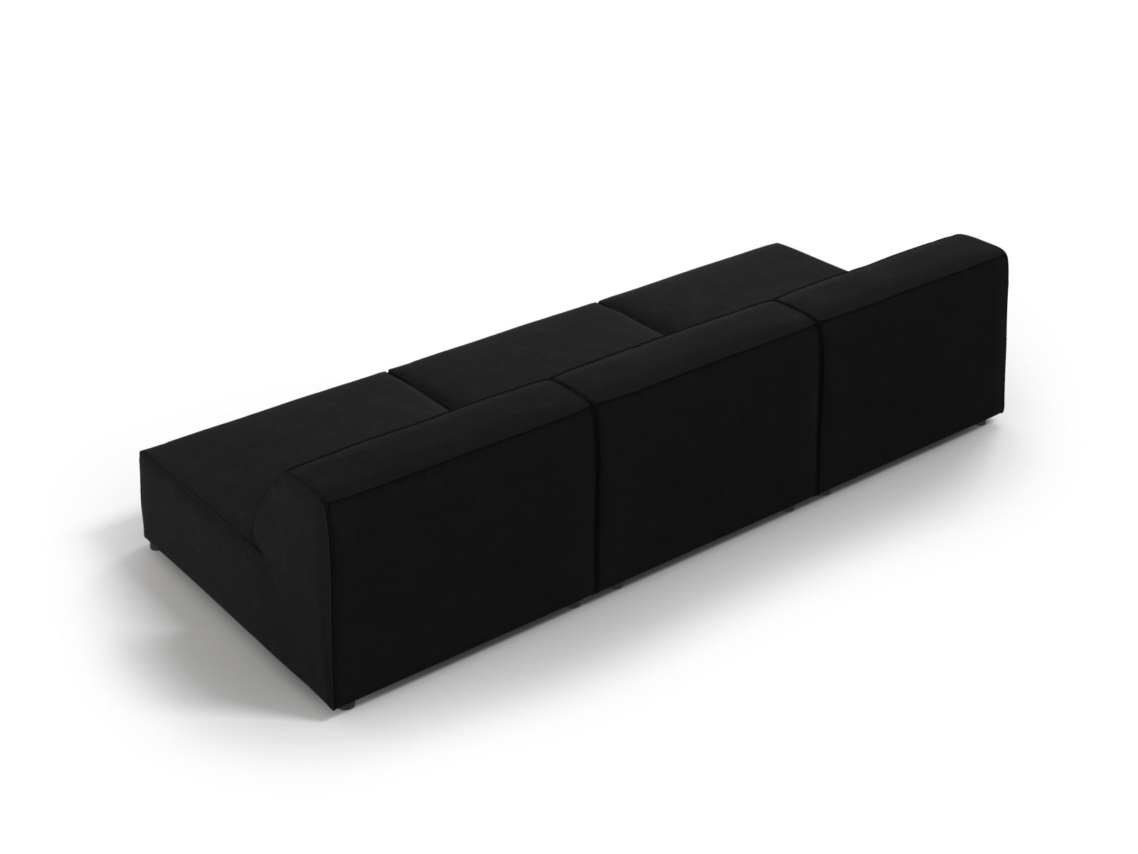 Jodie Velour modulares Sofa 3 Sitzer in Black präsentiert im Onlineshop von KAQTU Design AG. 3er Sofa ist von Micadoni