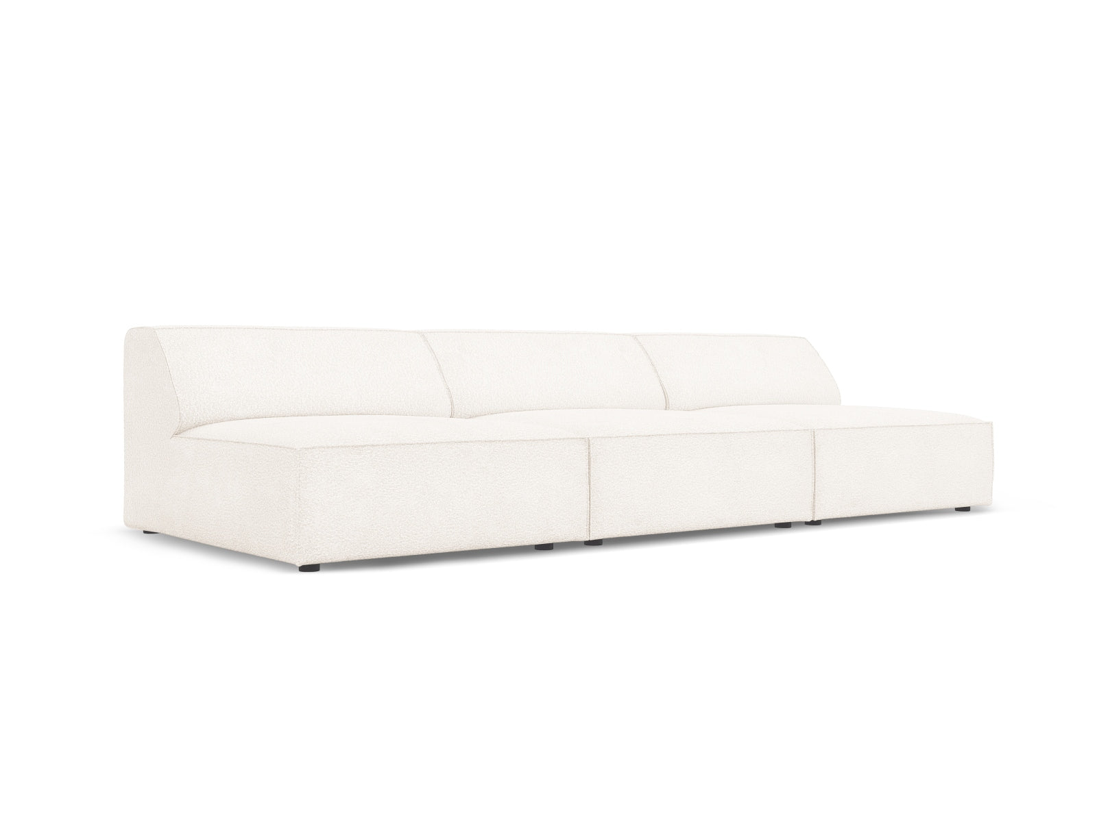 Jodie Boucle modulares Sofa 3 Sitzer in Beige präsentiert im Onlineshop von KAQTU Design AG. 3er Sofa ist von Micadoni
