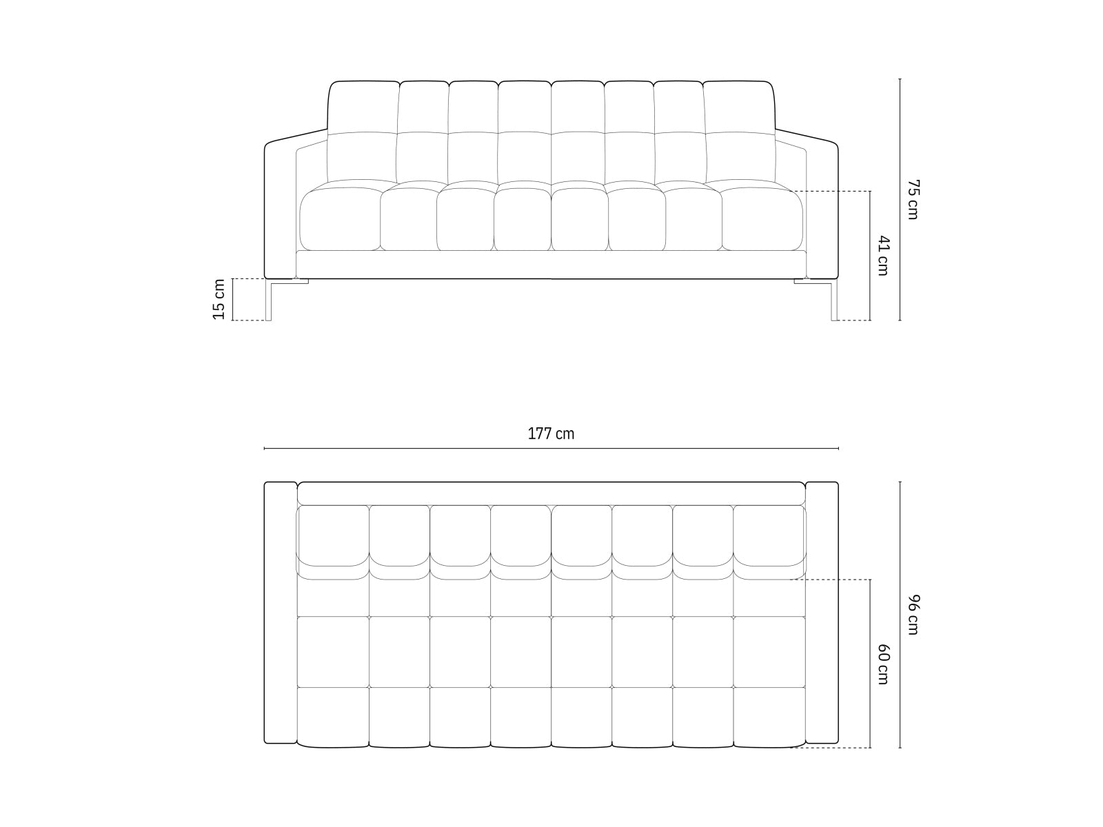 Mamaia Sofa 3 Sitzer in White/Gold präsentiert im Onlineshop von KAQTU Design AG. 3er Sofa ist von Micadoni