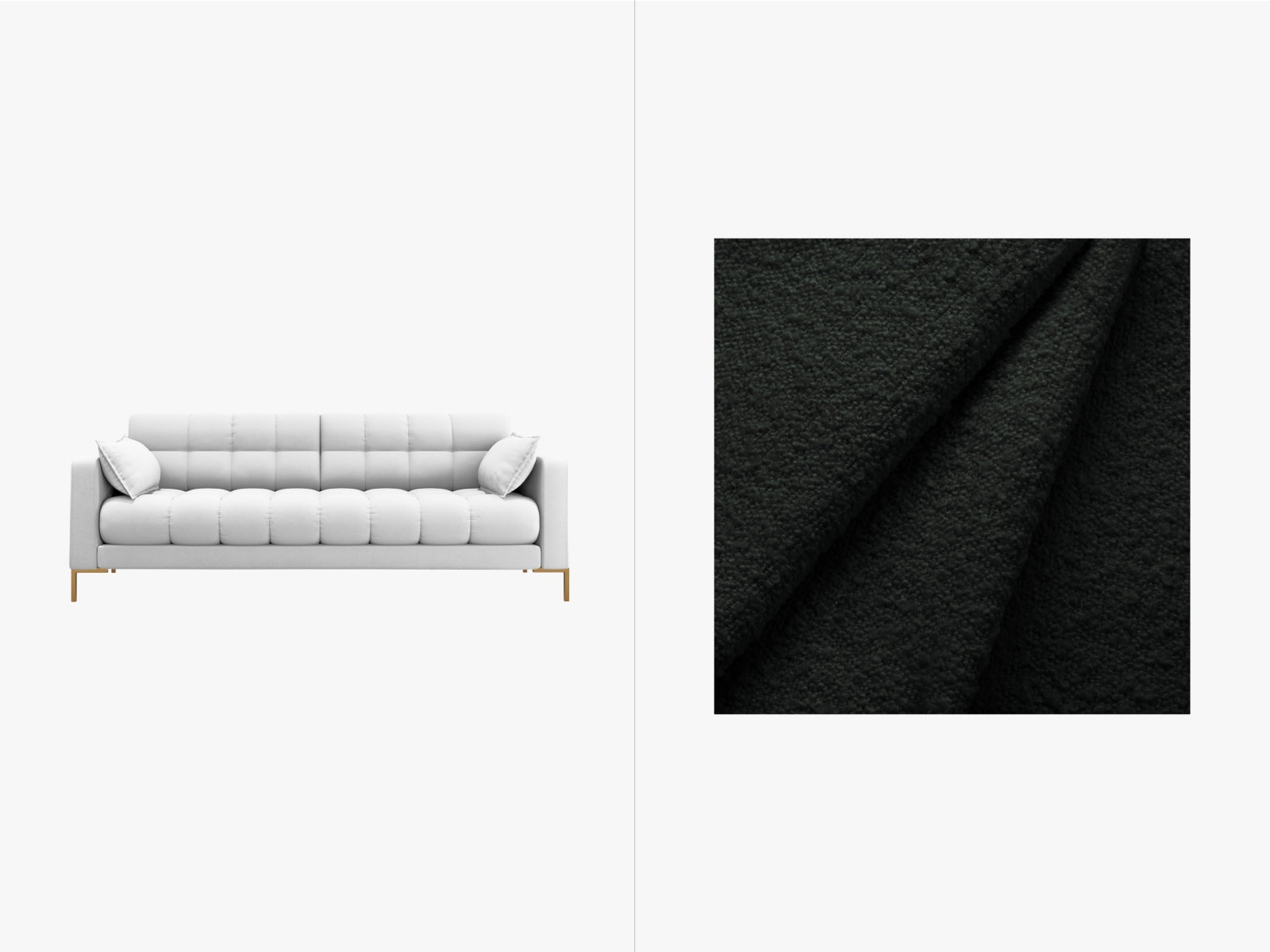 Mamaia Sofa 3 Sitzer in Black/Gold präsentiert im Onlineshop von KAQTU Design AG. 3er Sofa ist von Micadoni