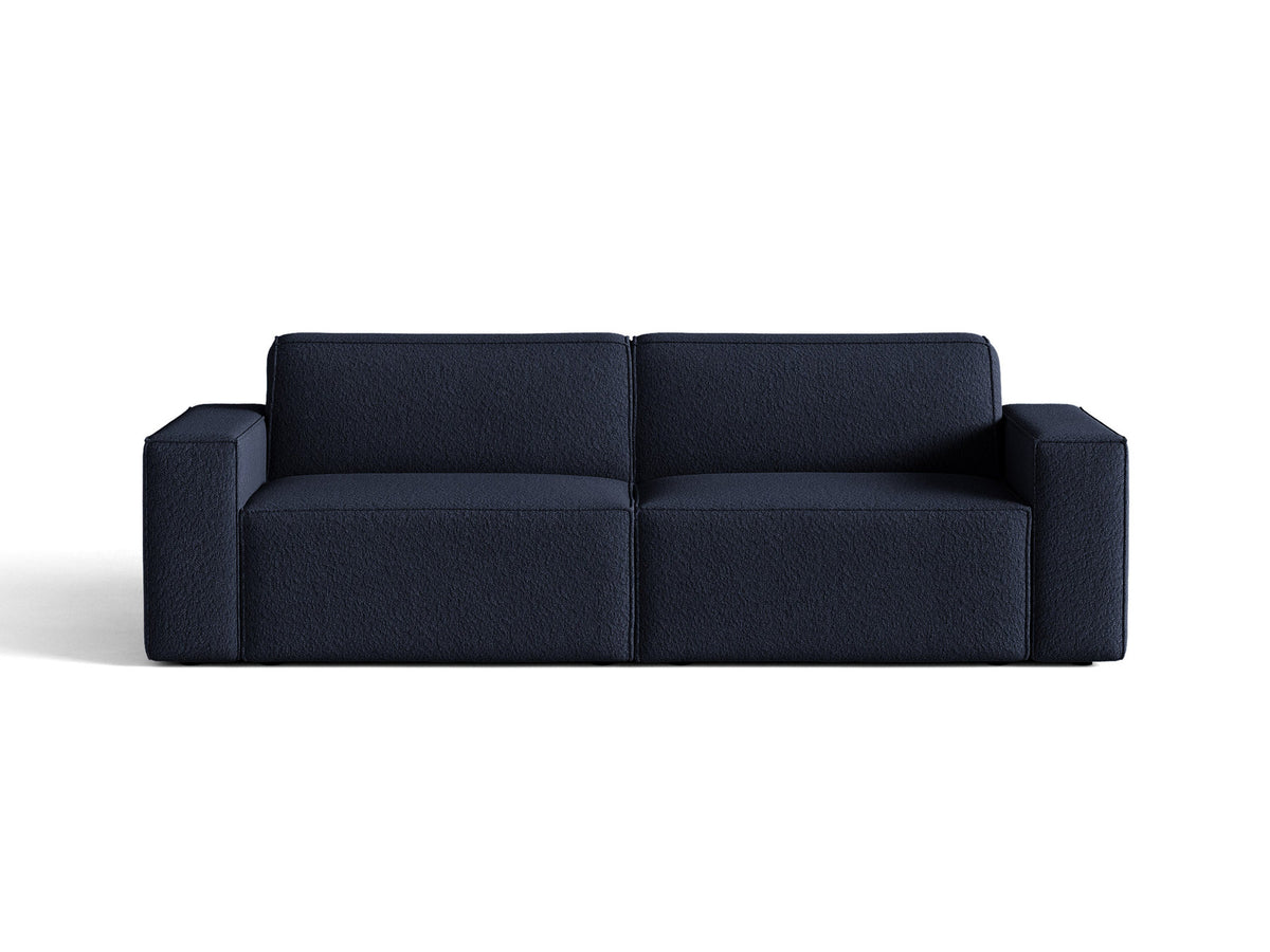 Jodie Boucle modulares Sofa 3 Sitzer in Dark Blue-Baloo präsentiert im Onlineshop von KAQTU Design AG. 3er Sofa ist von Micadoni