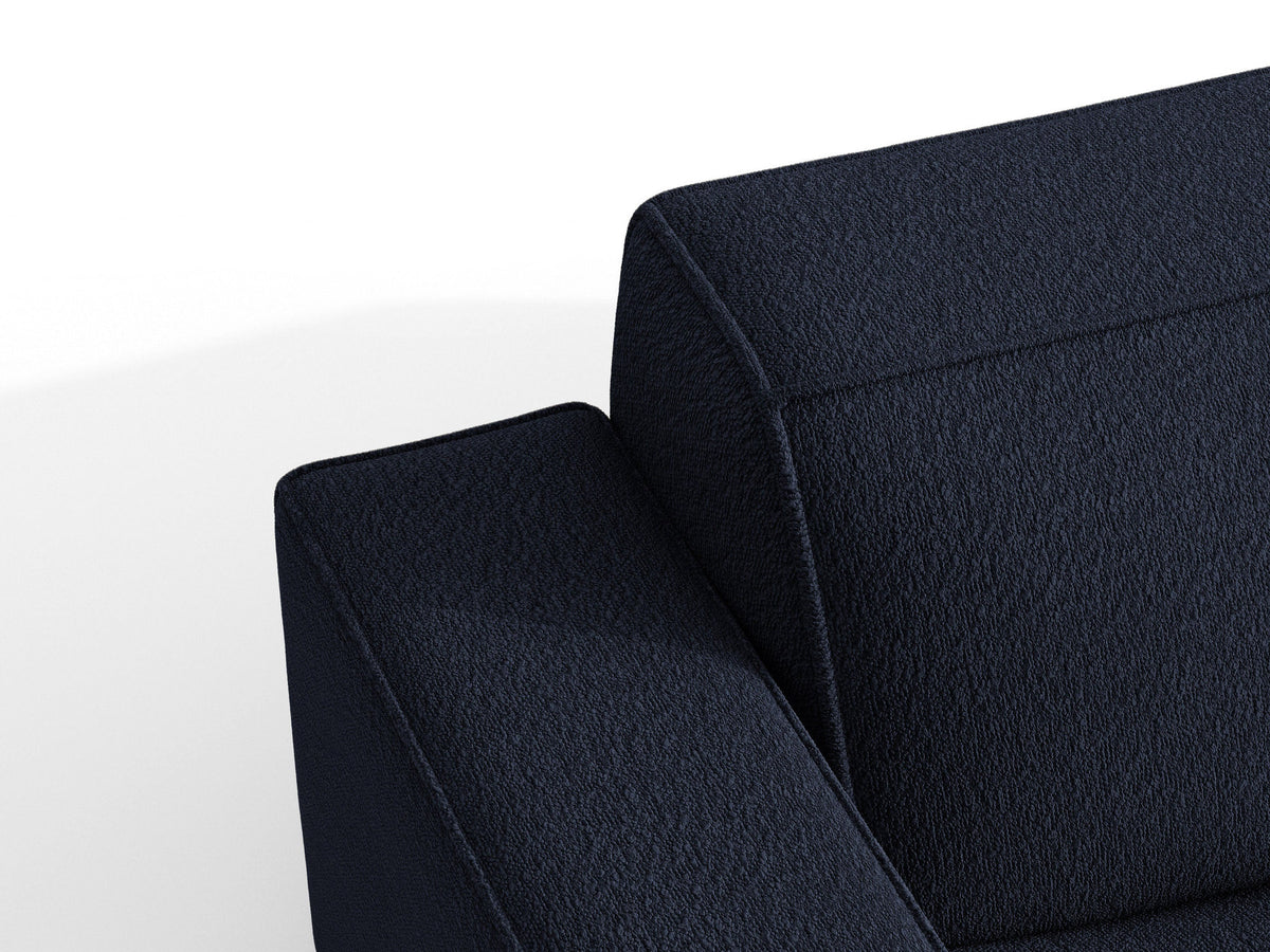 Jodie Boucle modulares Sofa 3 Sitzer in Dark Blue-Baloo präsentiert im Onlineshop von KAQTU Design AG. 3er Sofa ist von Micadoni