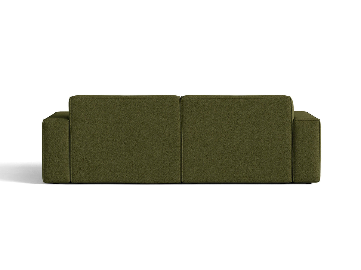 Jodie Boucle modulares Sofa 3 Sitzer in Dark Olive Green-Baloo präsentiert im Onlineshop von KAQTU Design AG. 3er Sofa ist von Micadoni