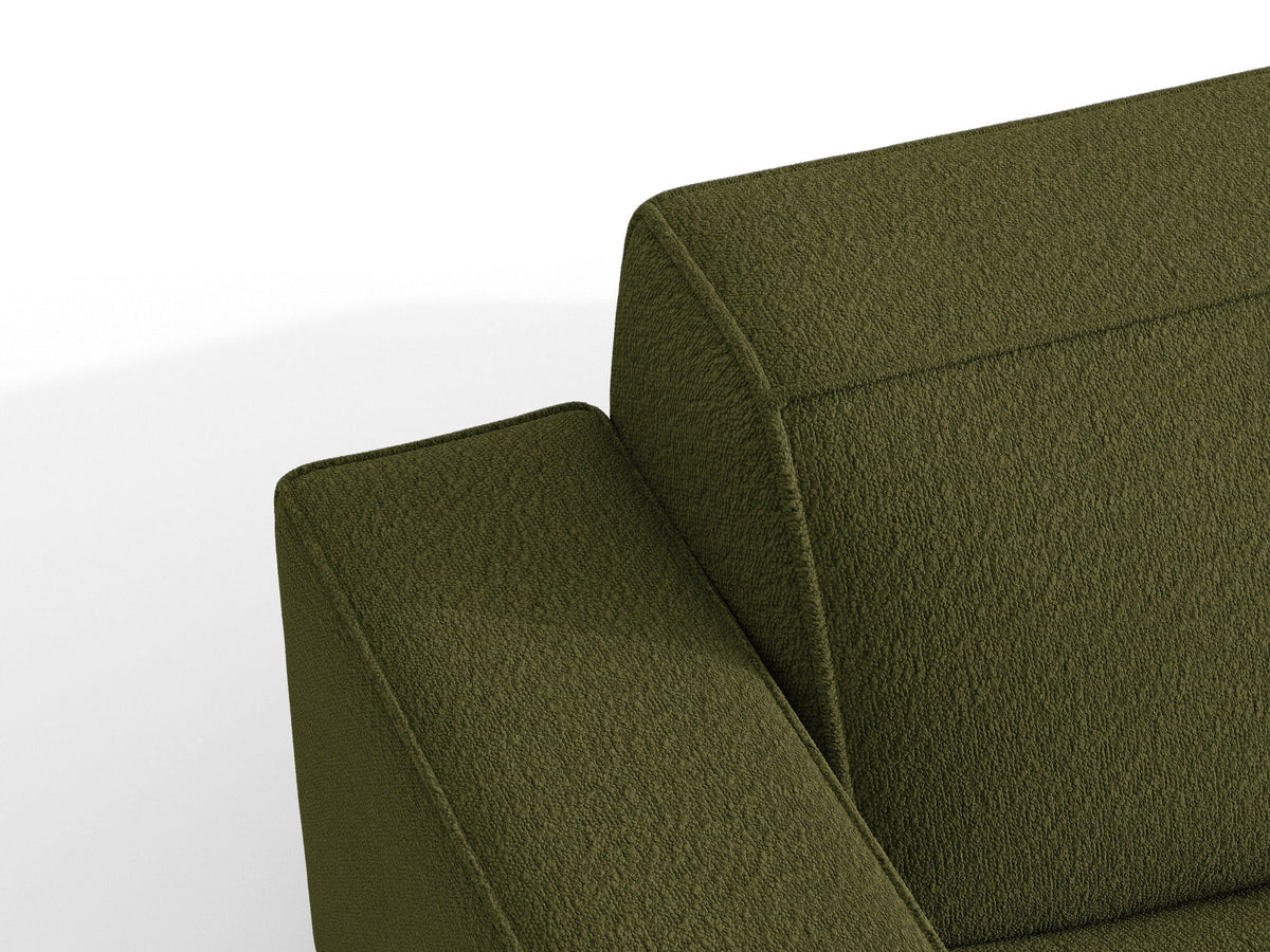 Jodie Boucle modulares Sofa 3 Sitzer in Dark Olive Green-Baloo präsentiert im Onlineshop von KAQTU Design AG. 3er Sofa ist von Micadoni