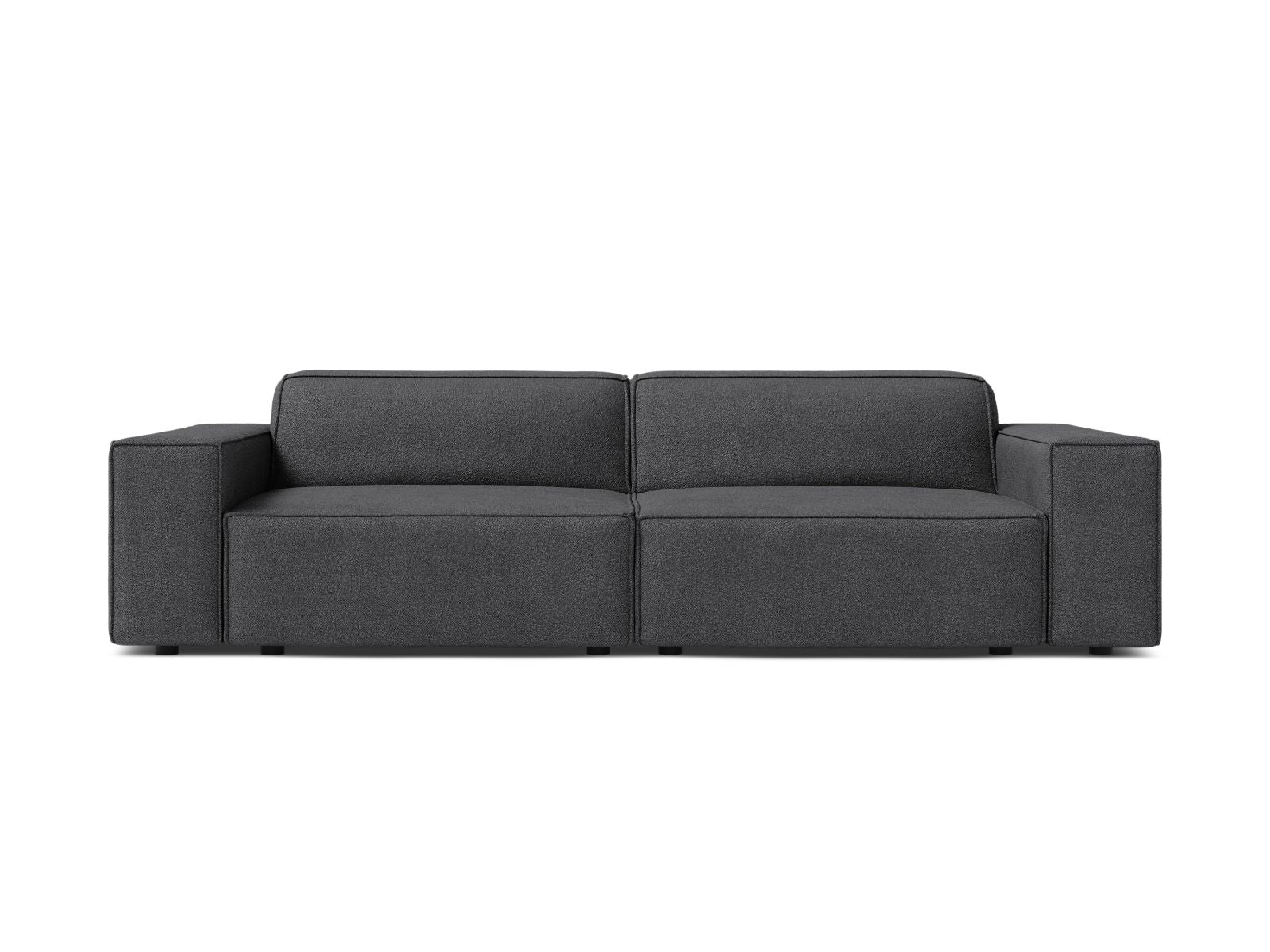 Jodie Boucle modulares Sofa 3 Sitzer in Dark Grey-Baloo präsentiert im Onlineshop von KAQTU Design AG. 3er Sofa ist von Micadoni