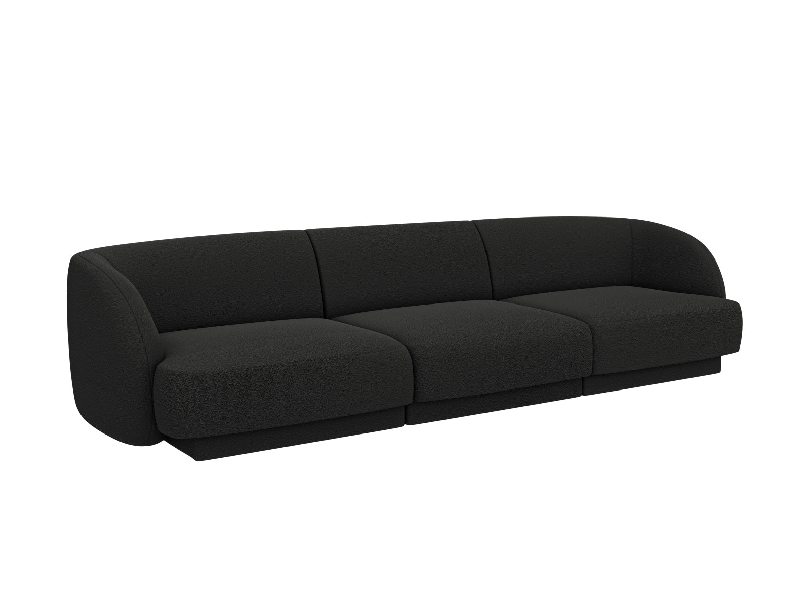 Miley Boucle Sofa 3 Sitzer in Black-Baloo präsentiert im Onlineshop von KAQTU Design AG. 3er Sofa ist von Micadoni