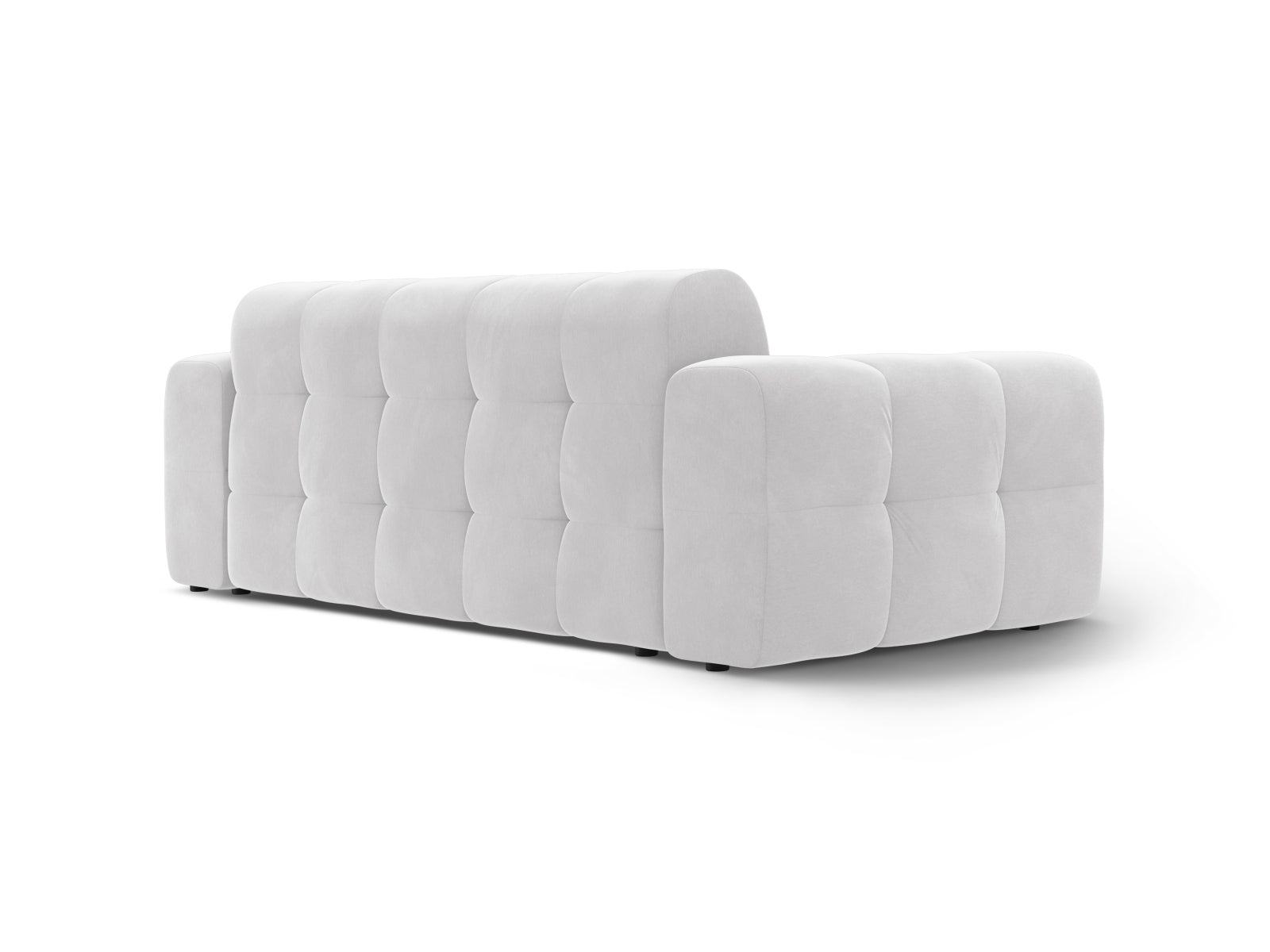 Kendal Velour Sofa 3 Sitzer in Light Grey präsentiert im Onlineshop von KAQTU Design AG. 3er Sofa ist von Micadoni