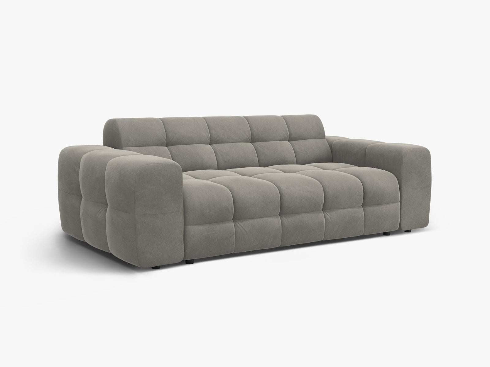 Kendal Velour Sofa 3 Sitzer in Dark Grey präsentiert im Onlineshop von KAQTU Design AG. 3er Sofa ist von Micadoni