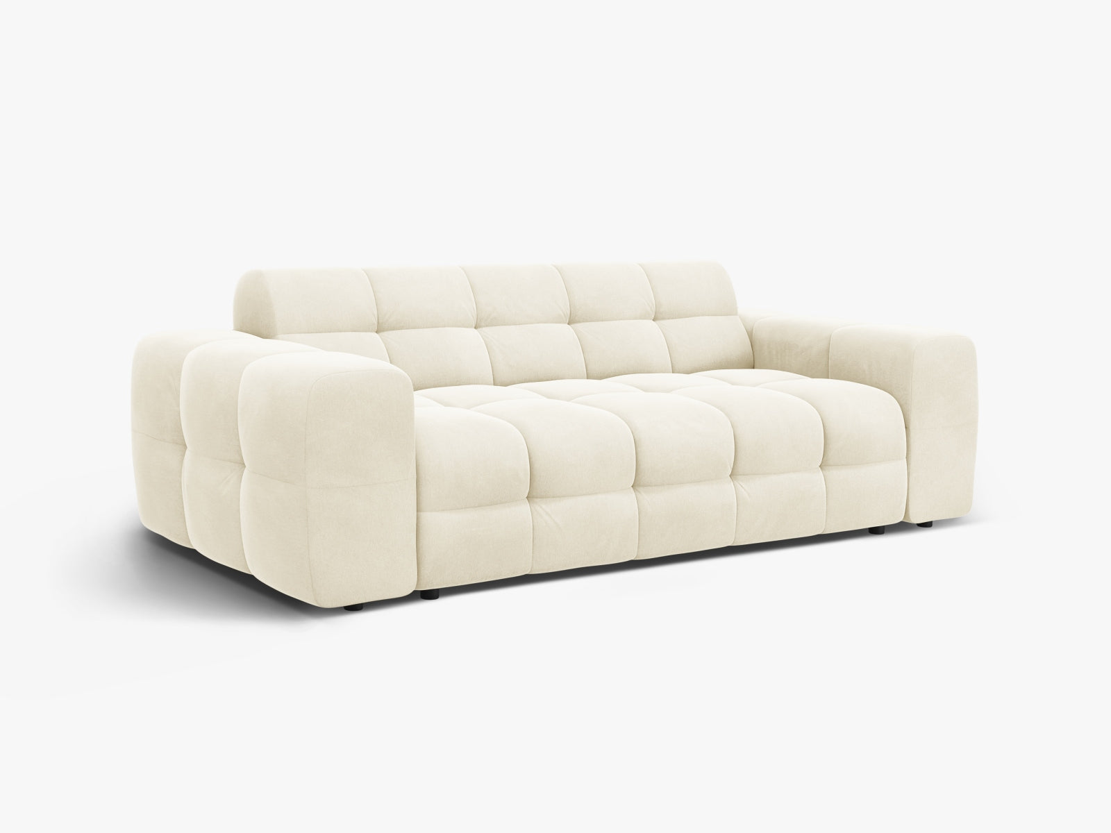 Kendal Velour Sofa 3 Sitzer in Ivory präsentiert im Onlineshop von KAQTU Design AG. 3er Sofa ist von Micadoni