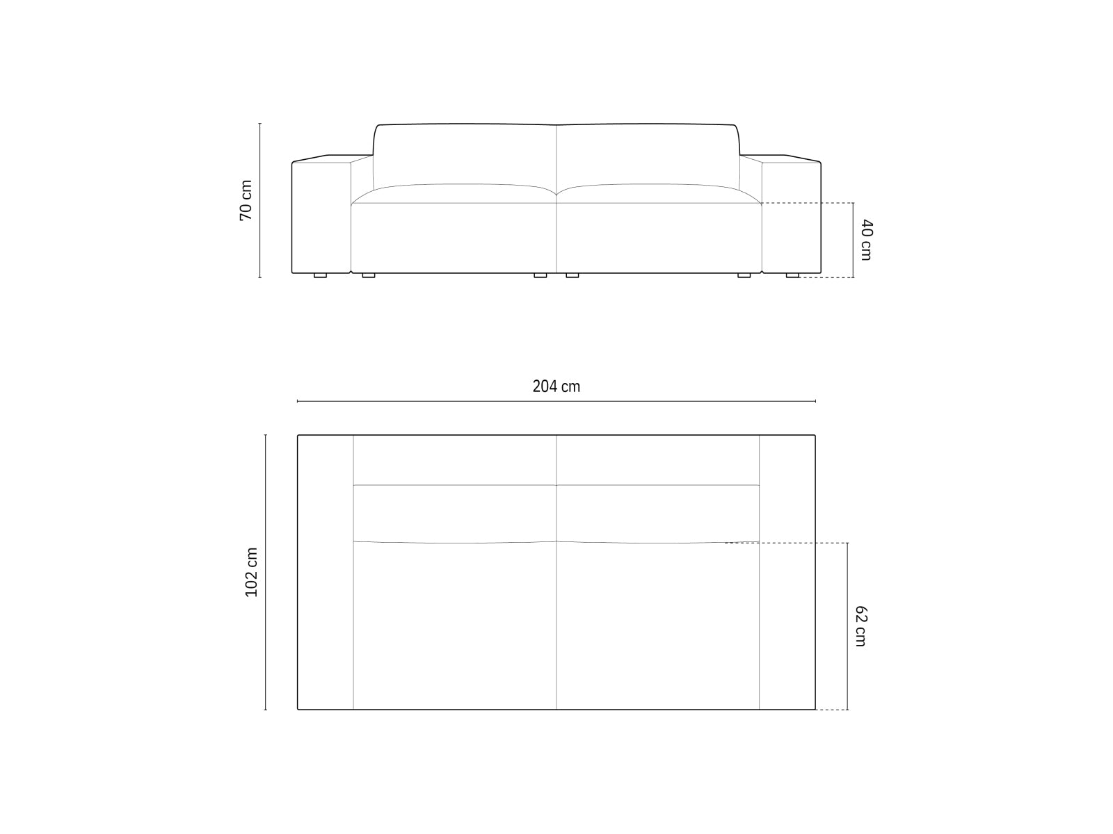 Jodie Modulares Sofa 3 Sitzer in Black präsentiert im Onlineshop von KAQTU Design AG. 3er Sofa ist von Micadoni