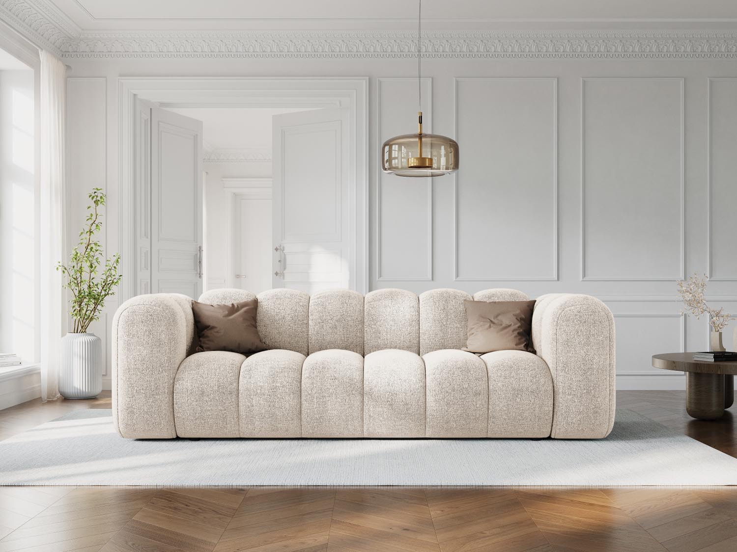 Lupine Sofa 3 Sitzer in Light Beige präsentiert im Onlineshop von KAQTU Design AG. 3er Sofa ist von Micadoni