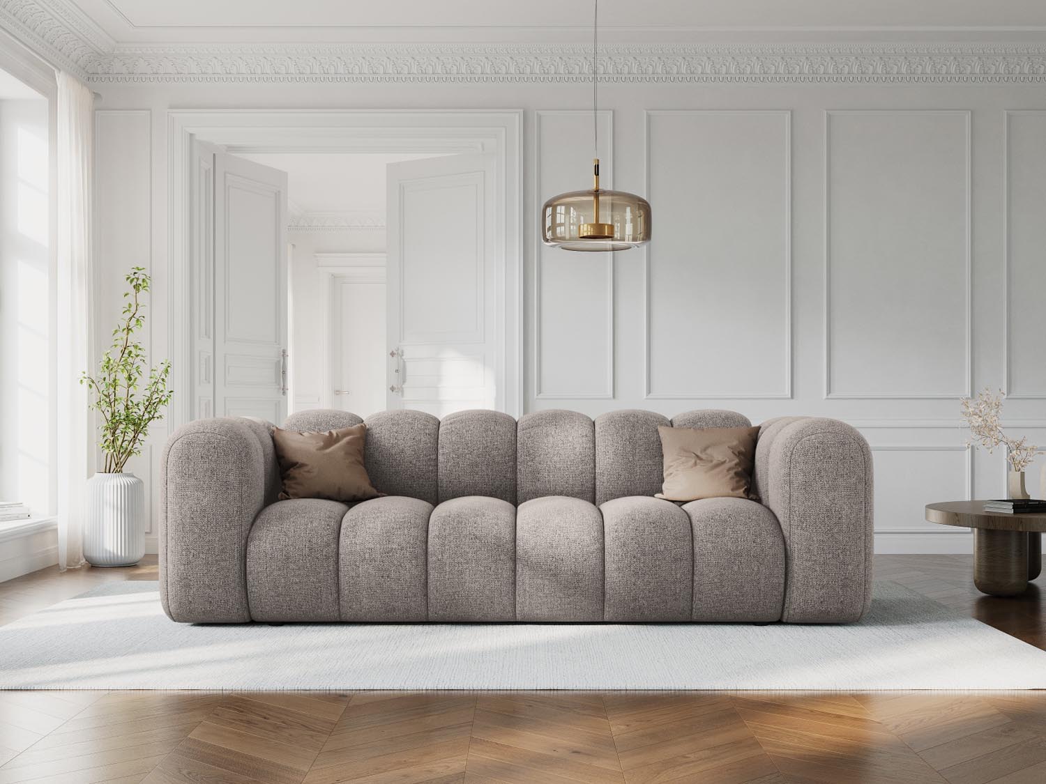 Lupine Sofa 3 Sitzer in Beige präsentiert im Onlineshop von KAQTU Design AG. 3er Sofa ist von Micadoni