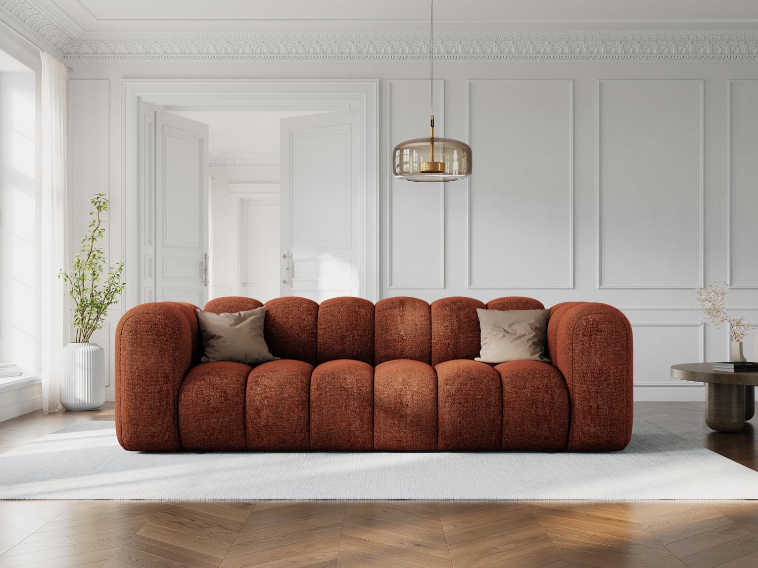 Lupine Sofa 3 Sitzer in Terracotta präsentiert im Onlineshop von KAQTU Design AG. 3er Sofa ist von Micadoni