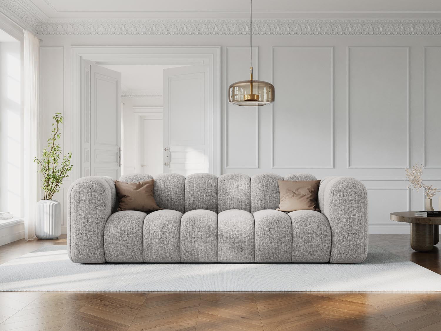 Lupine Sofa 3 Sitzer in Light Grey präsentiert im Onlineshop von KAQTU Design AG. 3er Sofa ist von Micadoni