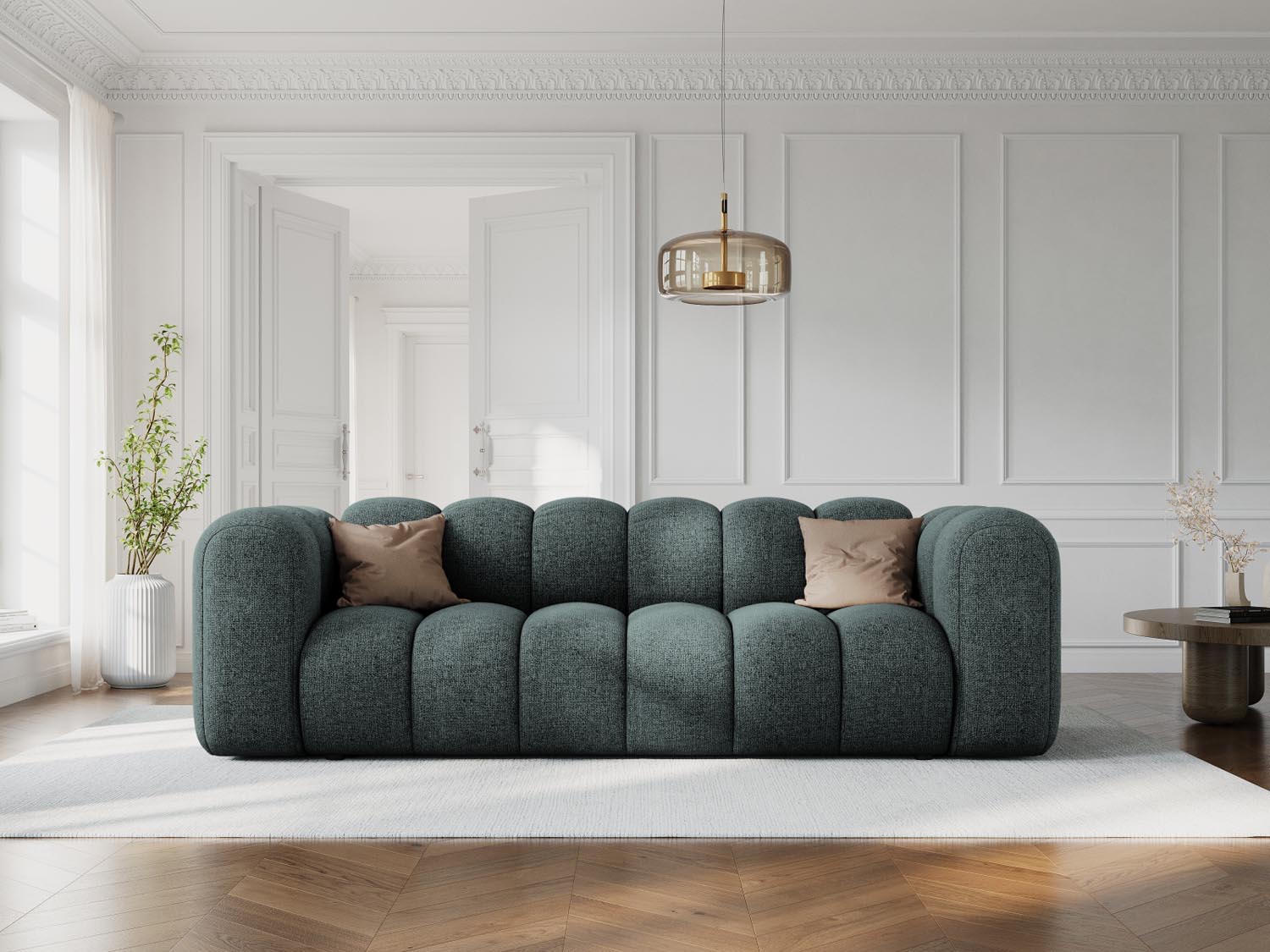 Lupine Sofa 3 Sitzer in Petrol präsentiert im Onlineshop von KAQTU Design AG. 3er Sofa ist von Micadoni