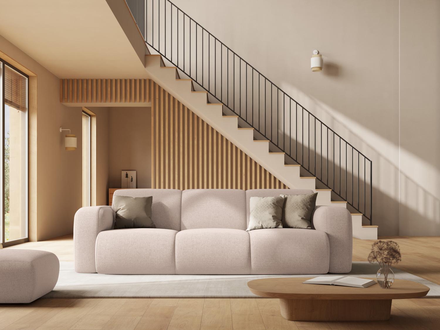 Molino Sofa 3 Sitzer in Light Beige präsentiert im Onlineshop von KAQTU Design AG. 3er Sofa ist von Micadoni