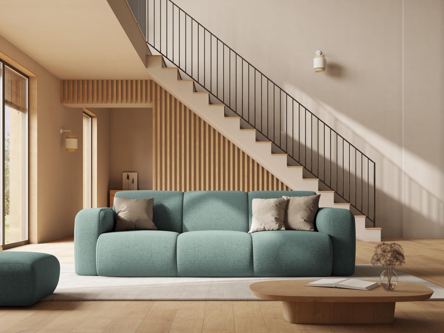 Molino Sofa 3 Sitzer in Pink präsentiert im Onlineshop von KAQTU Design AG. 3er Sofa ist von Micadoni
