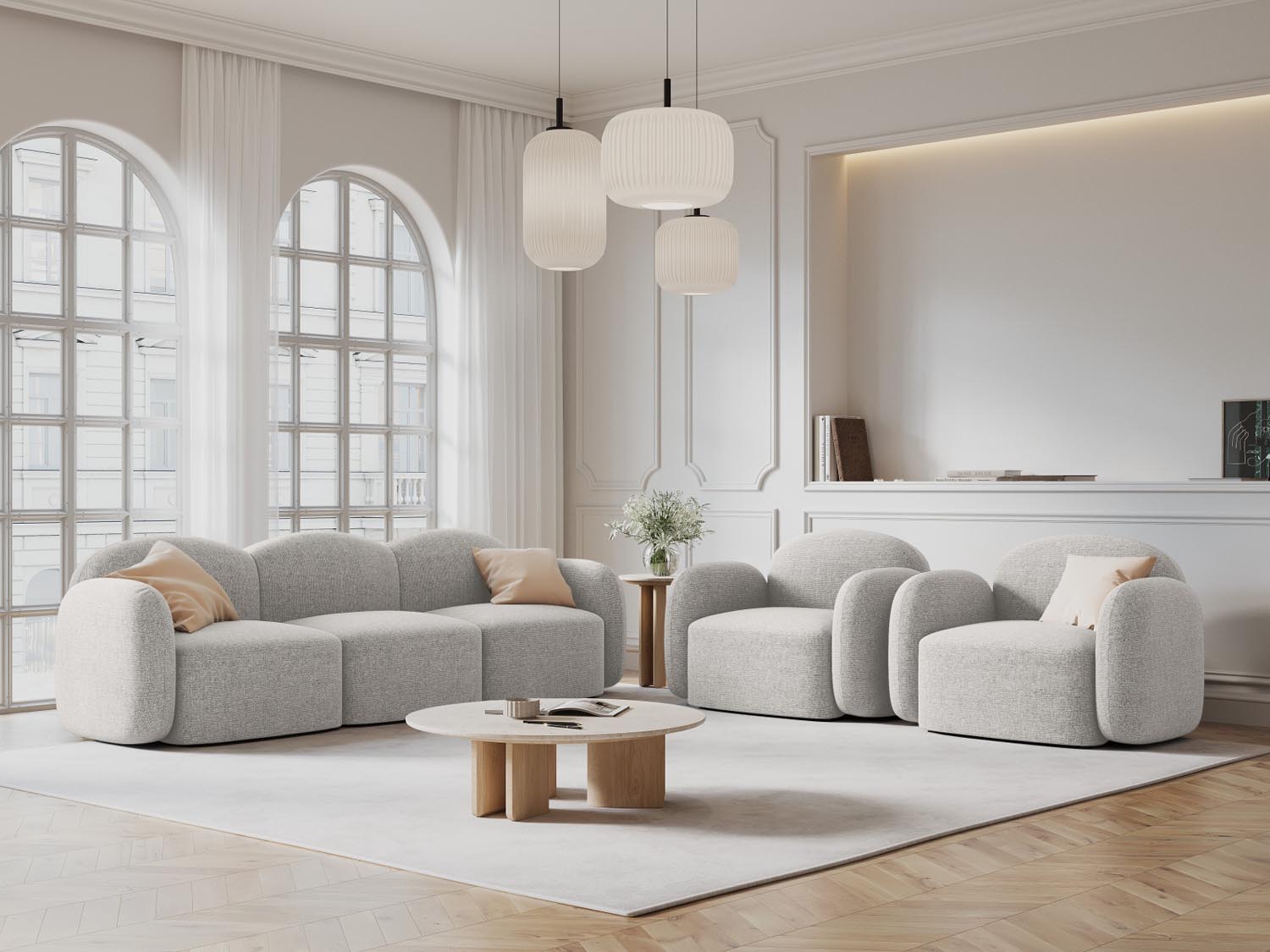 Erleben Sie das stilvolle Blair Sofa 3 Sitzer von Micadoni – ein elegantes Velours Sofa, das Komfort und modernes Design perfekt kombiniert.