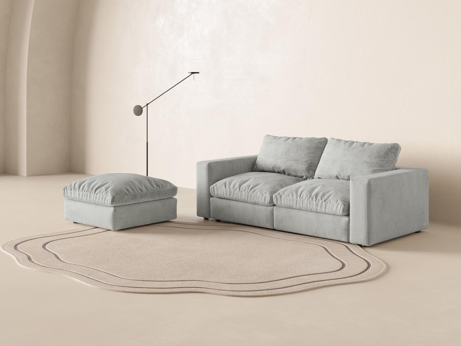 Entdecken Sie das Lazy Modular Sofa 3 Sitzer von Micadoni – stilvolles Design und unvergleichlicher Komfort für Ihr Wohnzimmer. Ideal für gemütliche Abende!