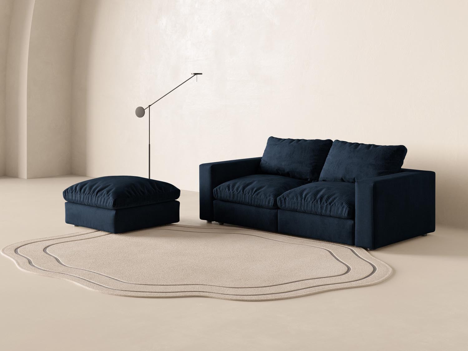 Entspannen Sie stilvoll mit dem Lazy Modular Sofa 3 Sitzer von Micadoni. Perfekt für Ihr Wohnzimmer, vereint es Komfort und modernes Design.