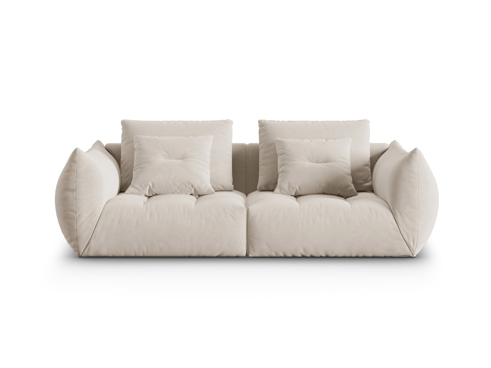 Bloom Velour Modular Sofa 3 Sitzer in Ecru präsentiert im Onlineshop von KAQTU Design AG. 3er Sofa ist von Micadoni