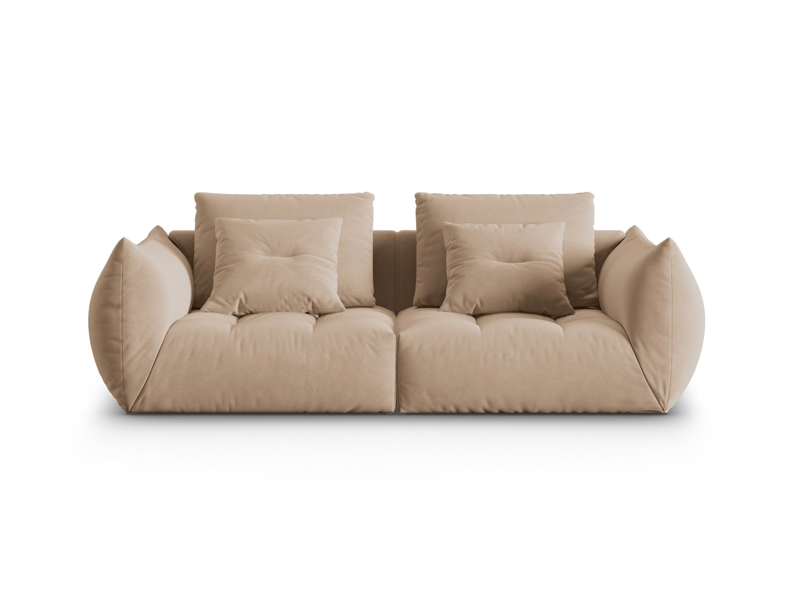 Bloom Velour Modular Sofa 3 Sitzer in Sand präsentiert im Onlineshop von KAQTU Design AG. 3er Sofa ist von Micadoni