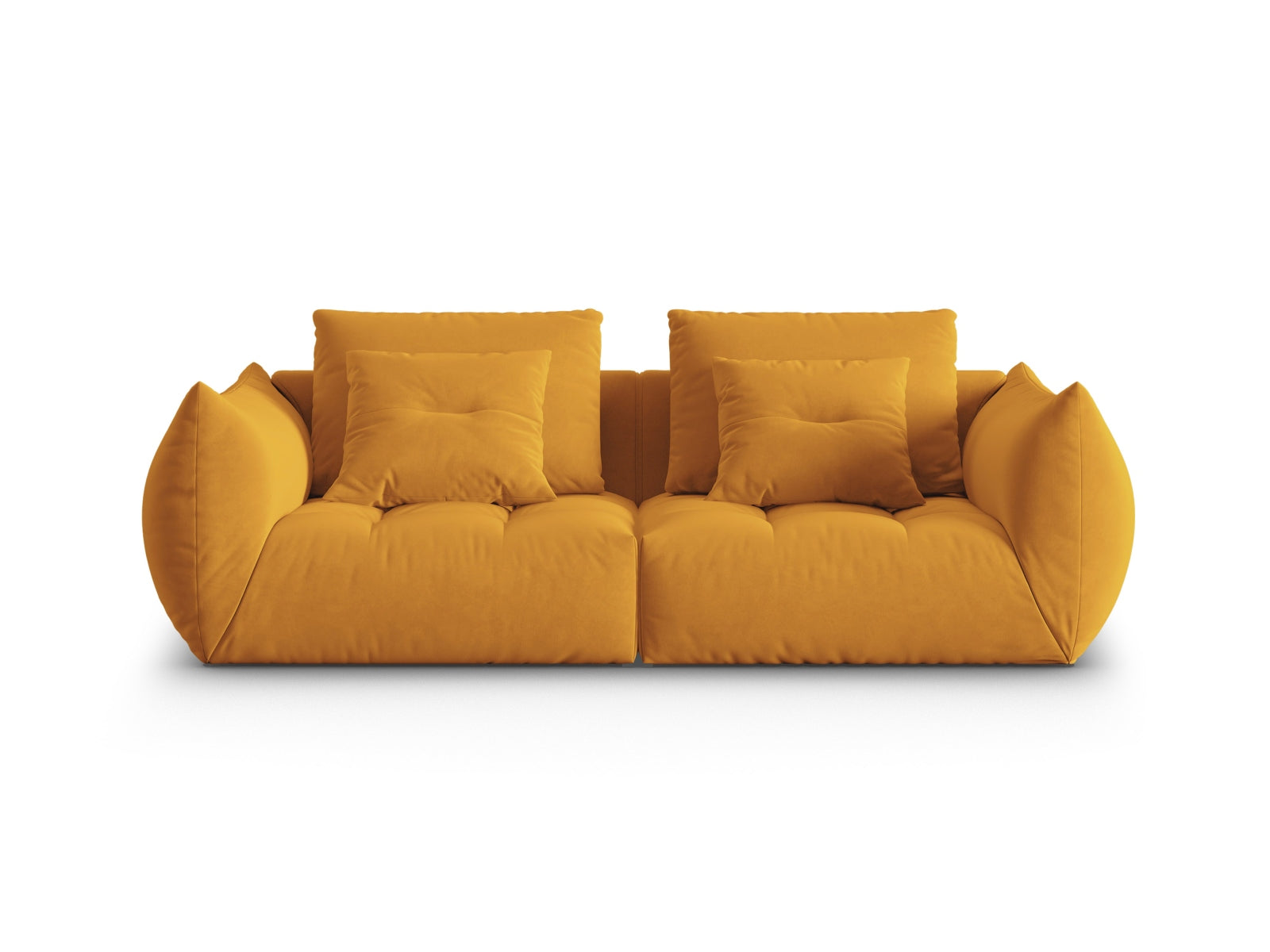 Bloom Velour Modular Sofa 3 Sitzer in Yellow präsentiert im Onlineshop von KAQTU Design AG. 3er Sofa ist von Micadoni
