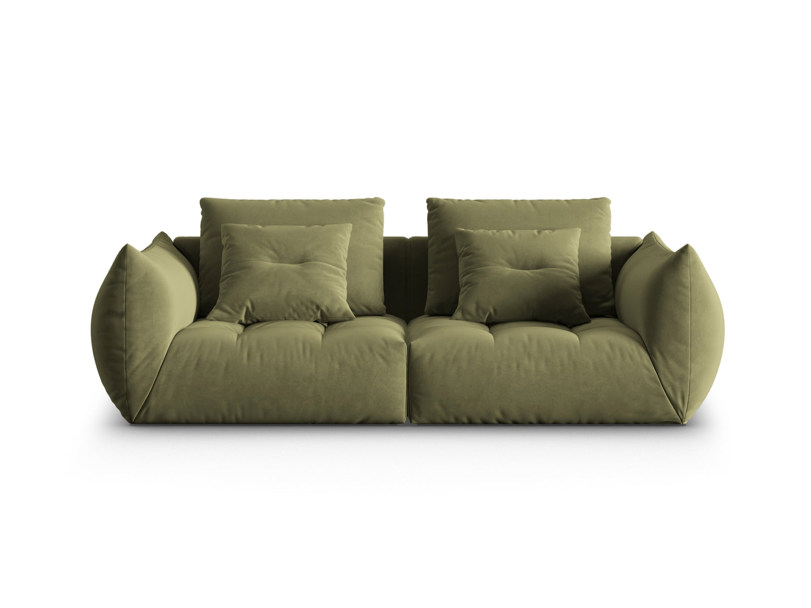 Bloom Velour Modular Sofa 3 Sitzer in Light Green präsentiert im Onlineshop von KAQTU Design AG. 3er Sofa ist von Micadoni