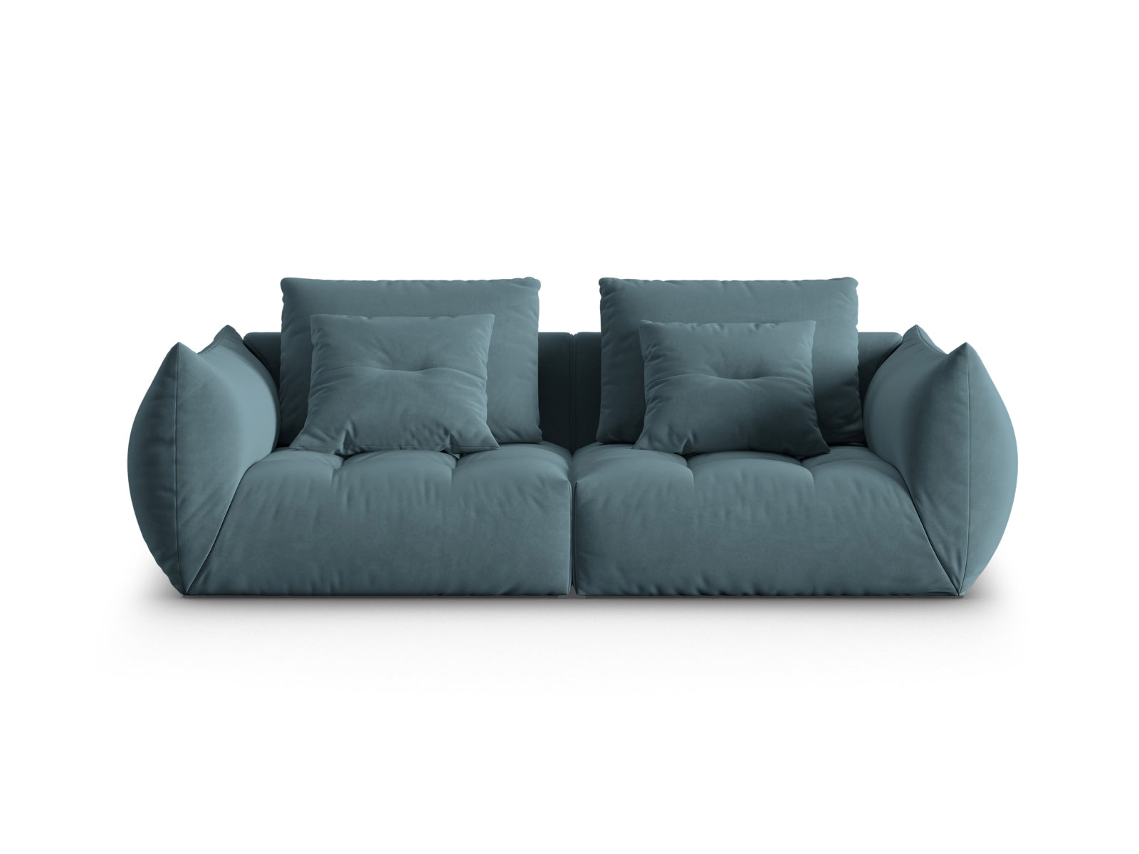 Bloom Velour Modular Sofa 3 Sitzer in Pastel Blue präsentiert im Onlineshop von KAQTU Design AG. 3er Sofa ist von Micadoni