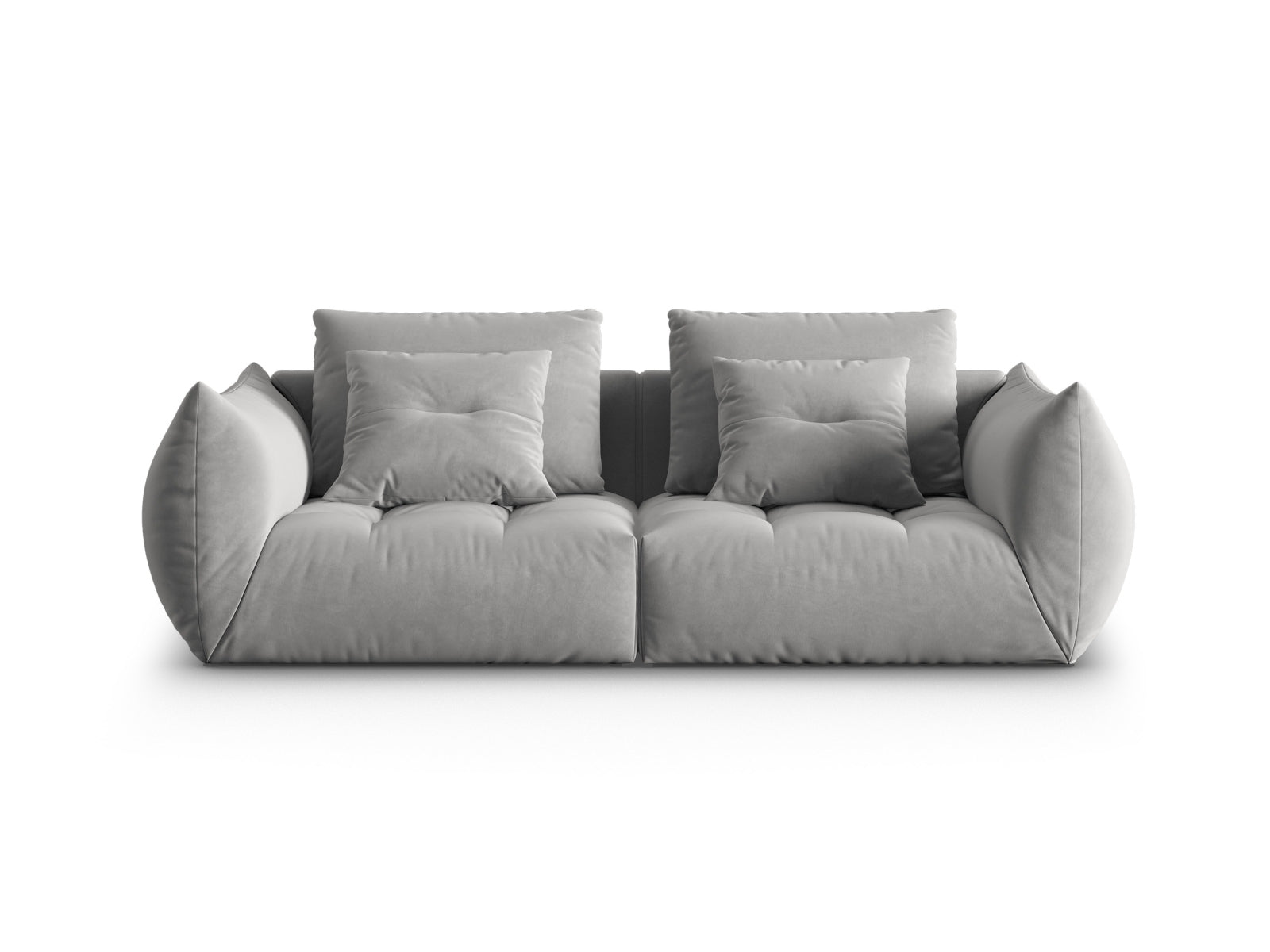 Bloom Velour Modular Sofa 3 Sitzer in Grey präsentiert im Onlineshop von KAQTU Design AG. 3er Sofa ist von Micadoni