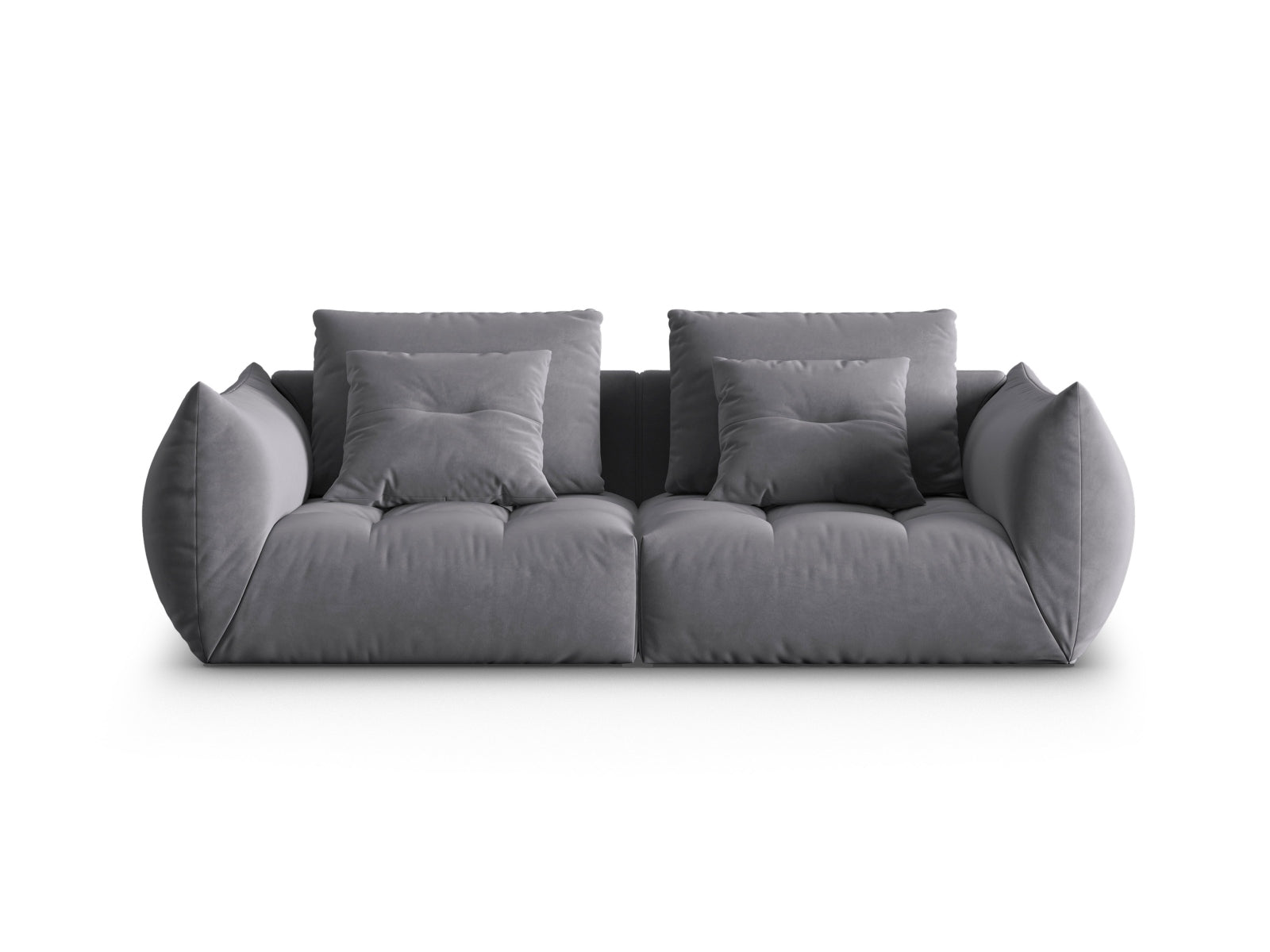 Bloom Velour Modular Sofa 3 Sitzer in Dark Grey präsentiert im Onlineshop von KAQTU Design AG. 3er Sofa ist von Micadoni