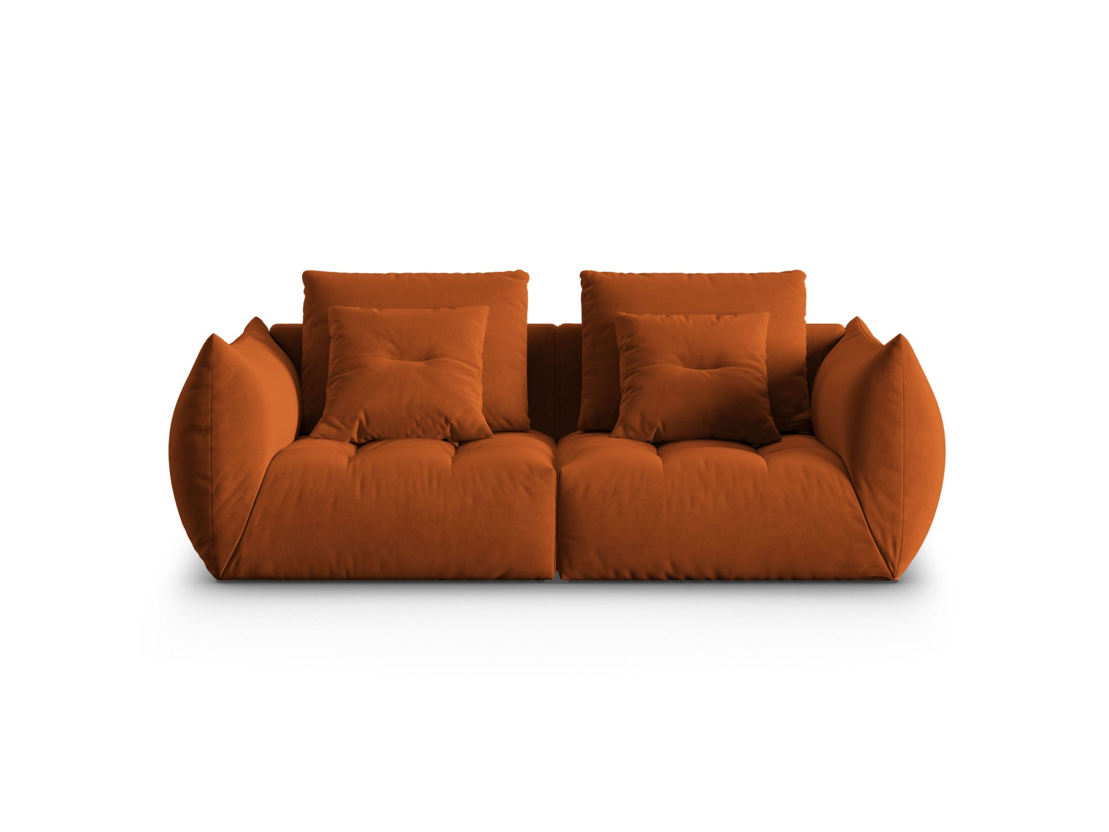 Bloom Velour Modular Sofa 3 Sitzer in Terracotta präsentiert im Onlineshop von KAQTU Design AG. 3er Sofa ist von Micadoni
